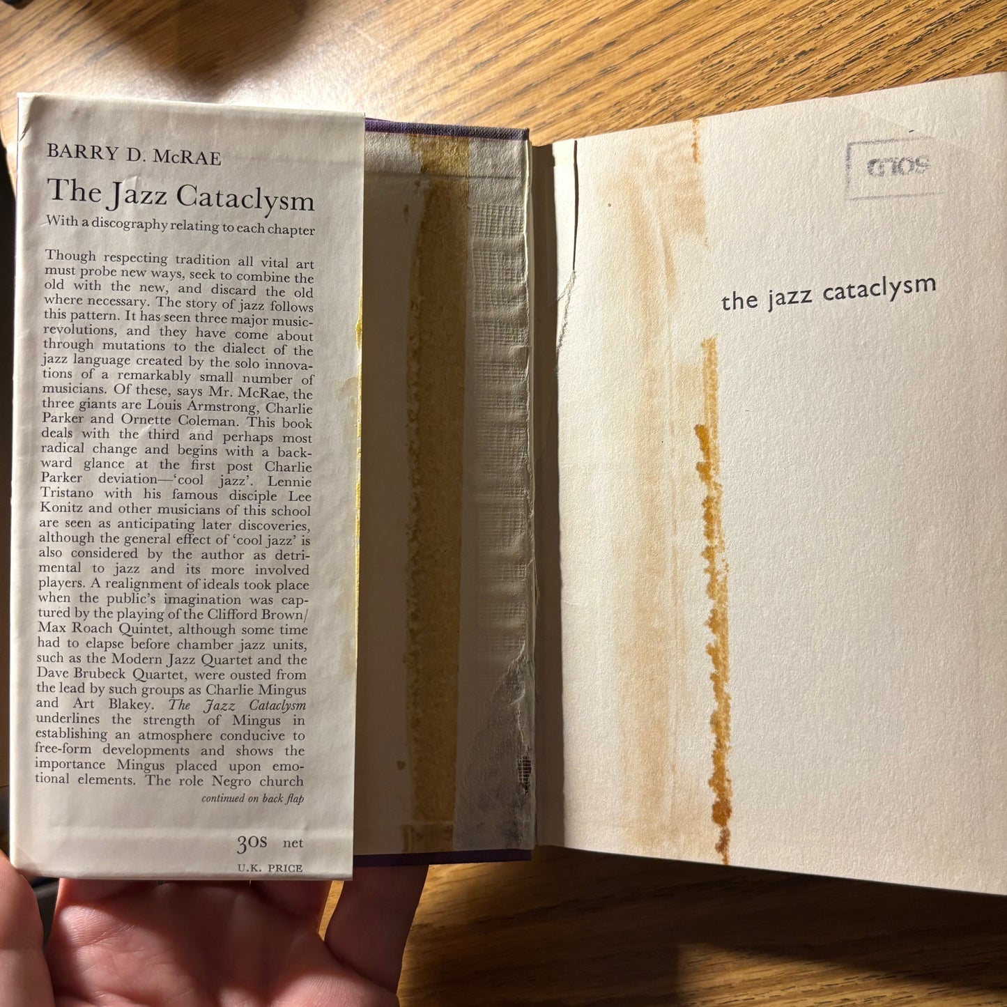 Barry McRae - The Jazz Cataclysm - First UK Edition
