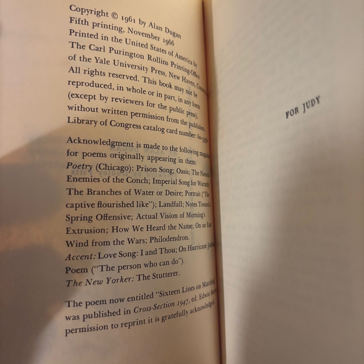 Alan Dugan - Poems
