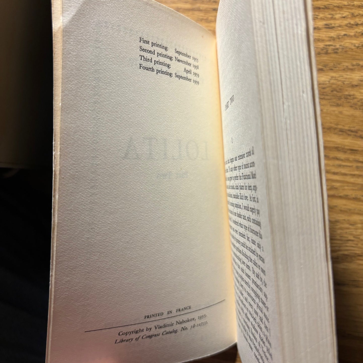 Vladimir Nabokov - Lolita - 2 Vols. - First Edition Fourth Printing