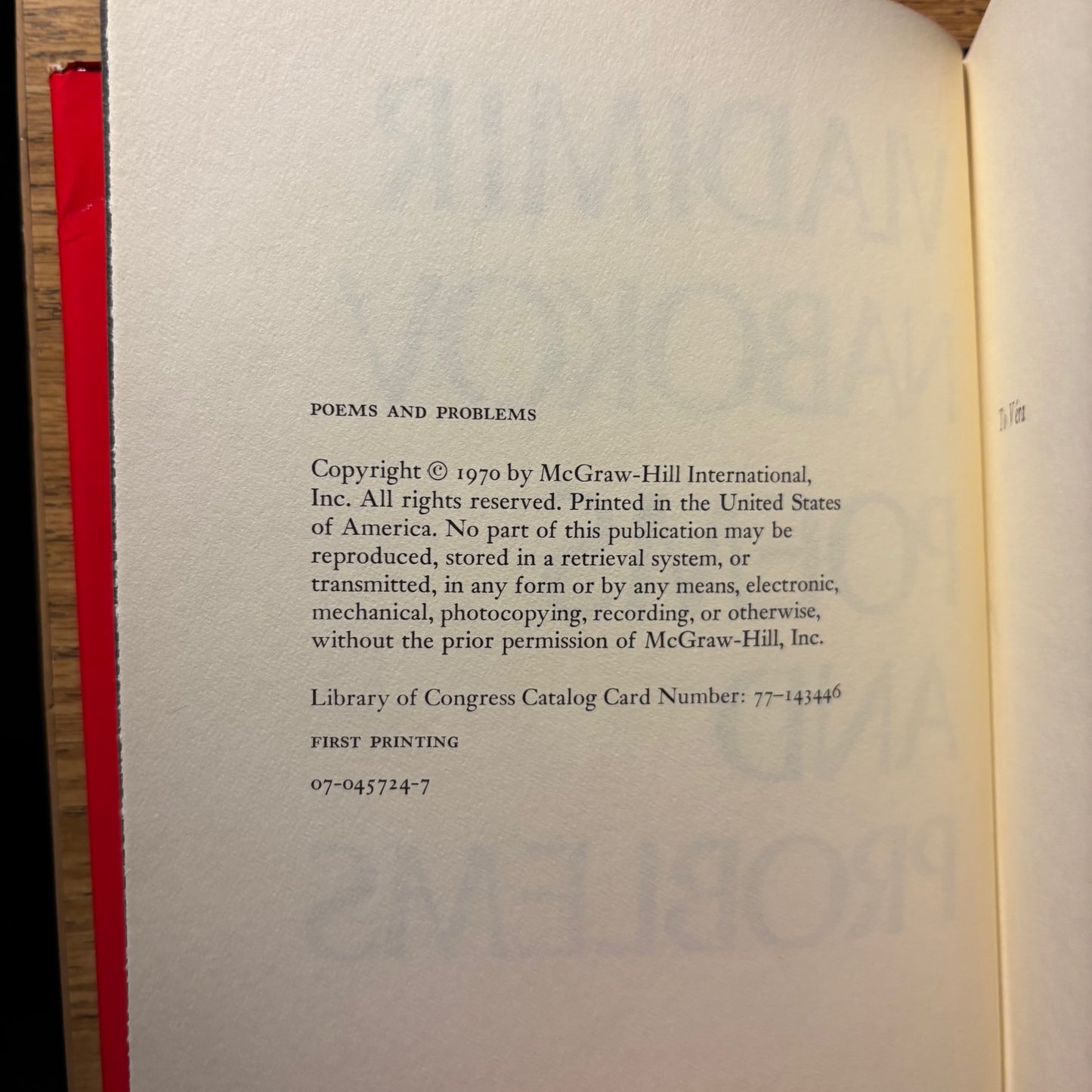 Vladimir Nabokov - Poems and Problems - First Edition
