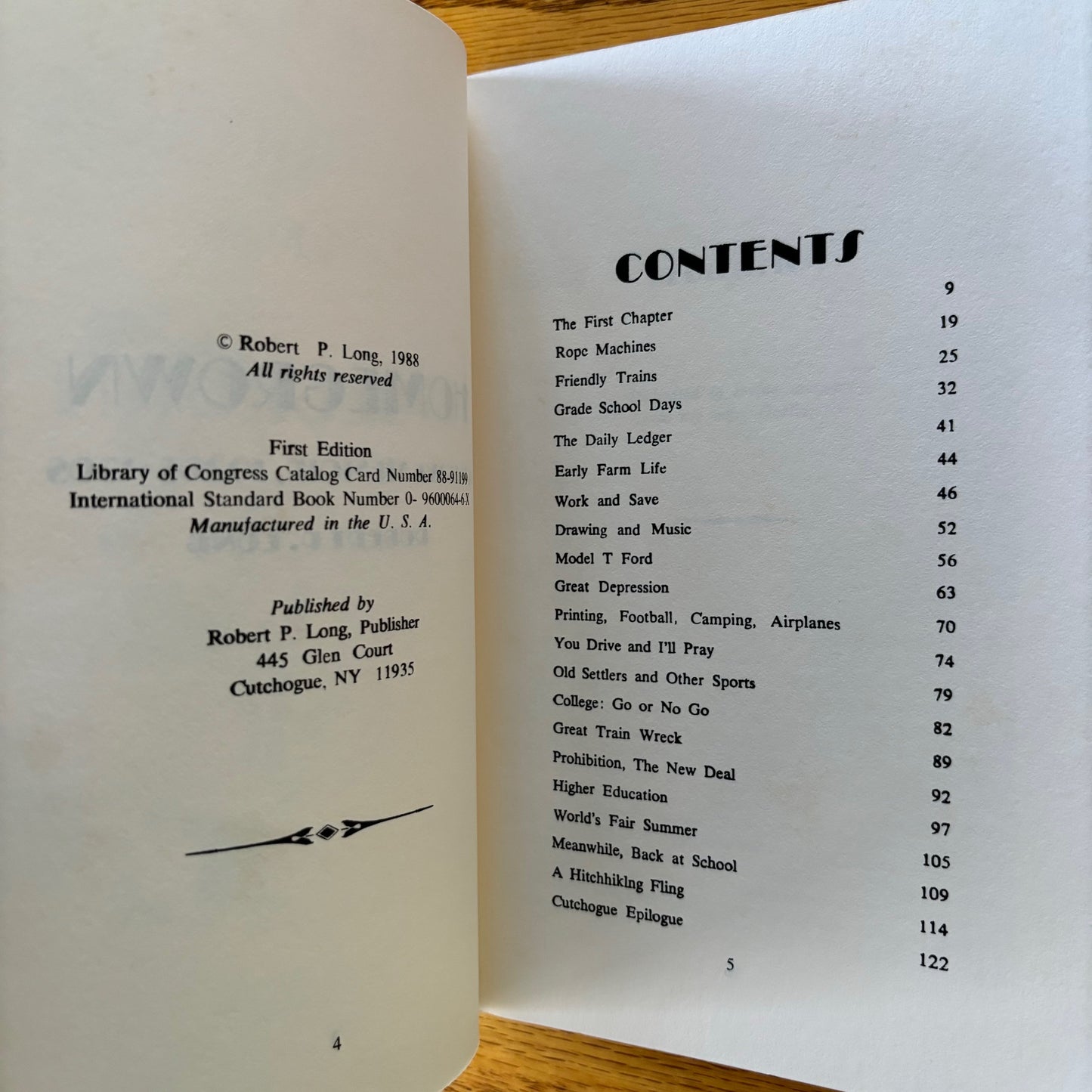 Robert P. Long - Home Grown: An Iowa Memoir 1920's-30's