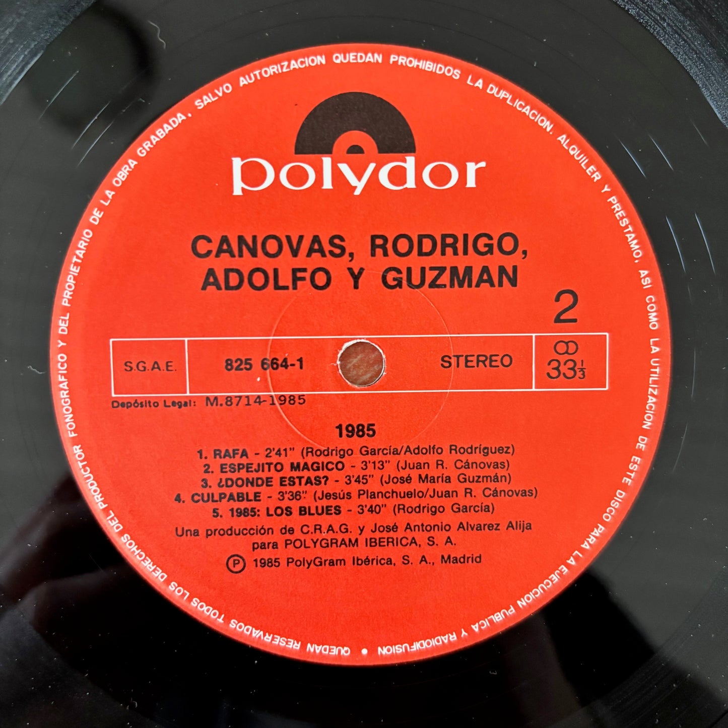 Cánovas, Rodrigo, Adolfo Y Guzmán - 1985