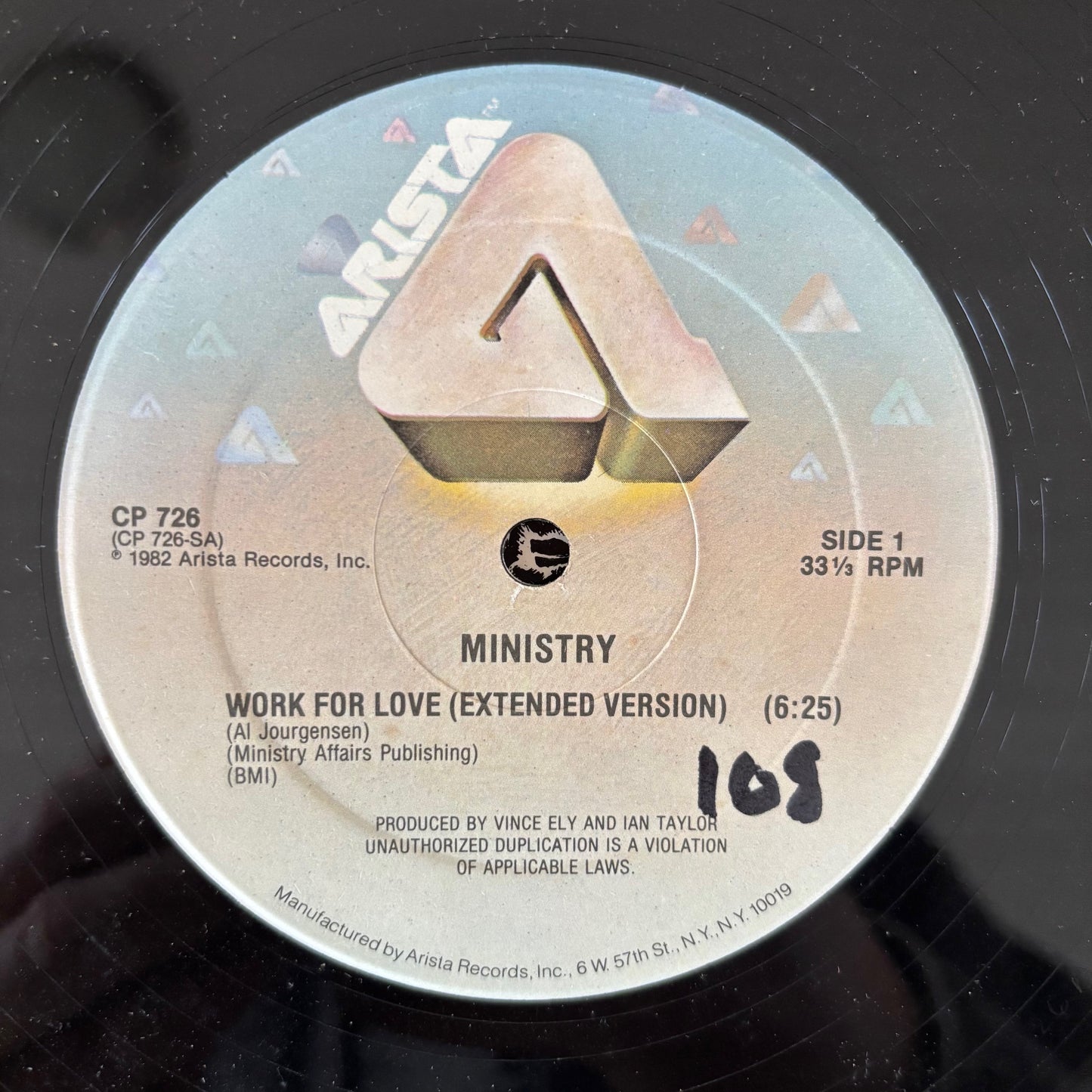 Ministry - Work for Love - 12" Single