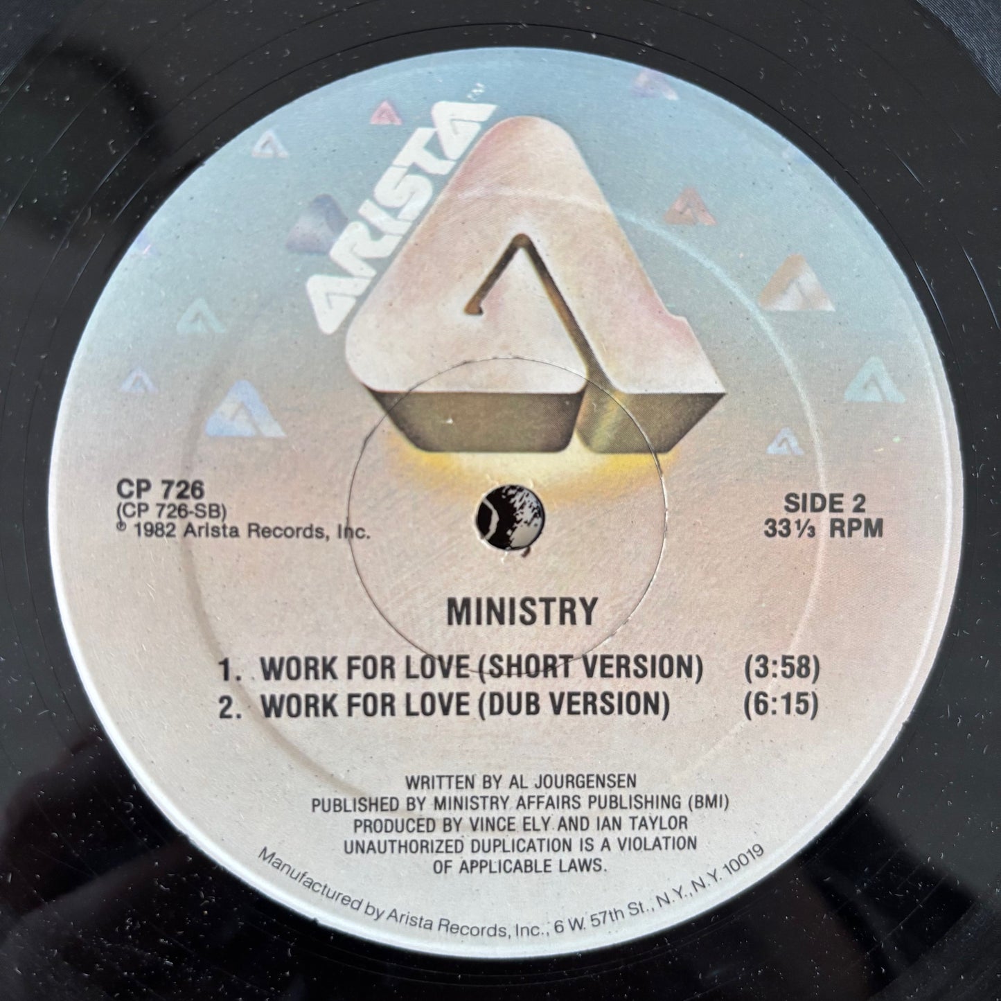 Ministry - Work for Love - 12" Single