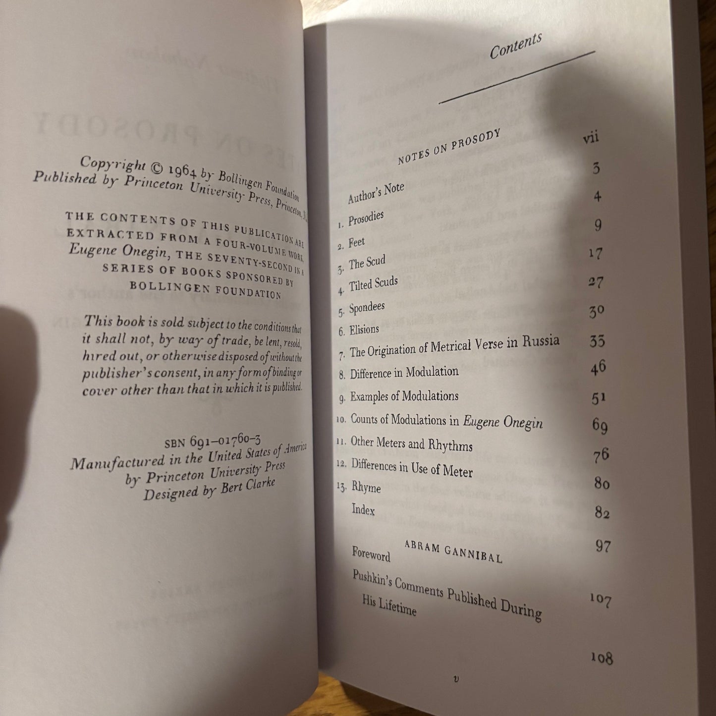 Vladimir Nabokov - Notes on Prosody and Abram Gannibal