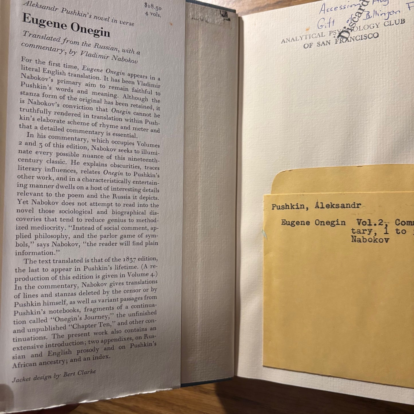 (Vladimir Nabokov) Alexandr Pushkin - Eugene Onegin - Bollingen Edition - 4 Vols.