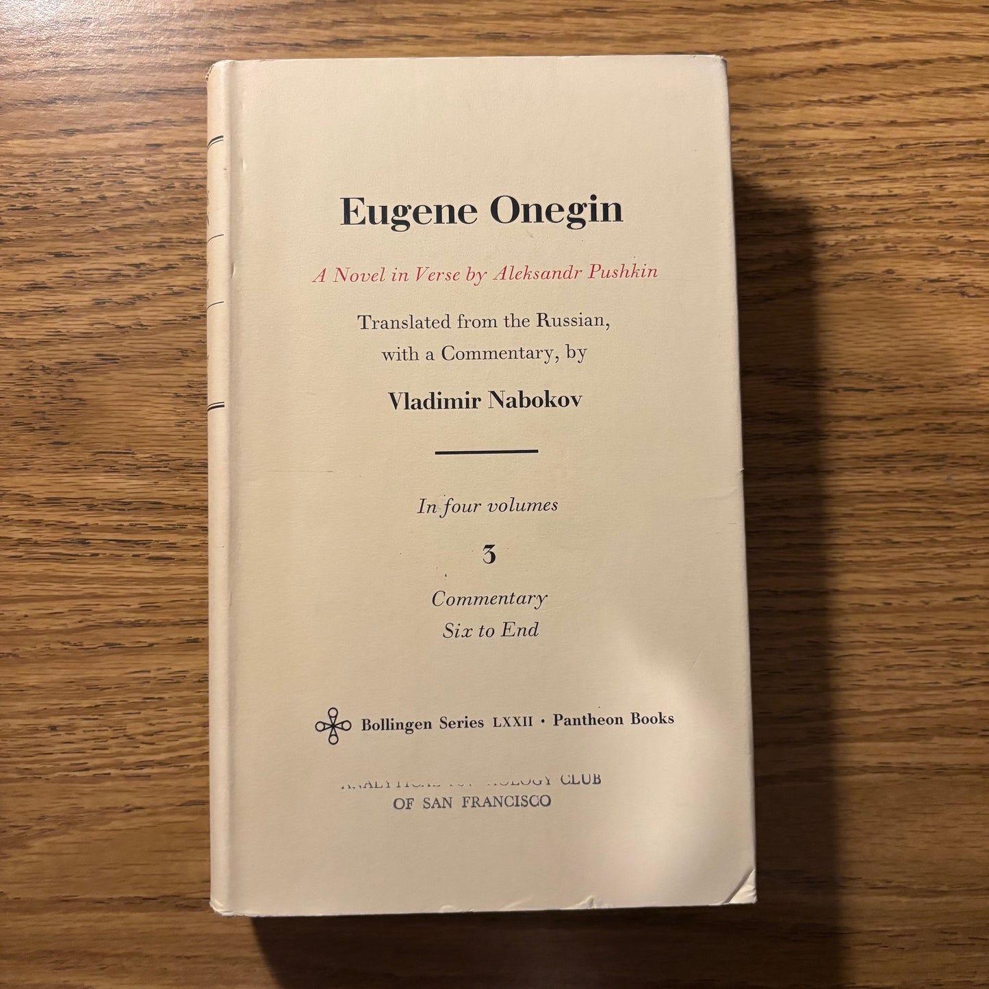 (Vladimir Nabokov) Alexandr Pushkin - Eugene Onegin - Bollingen Edition - 4 Vols.