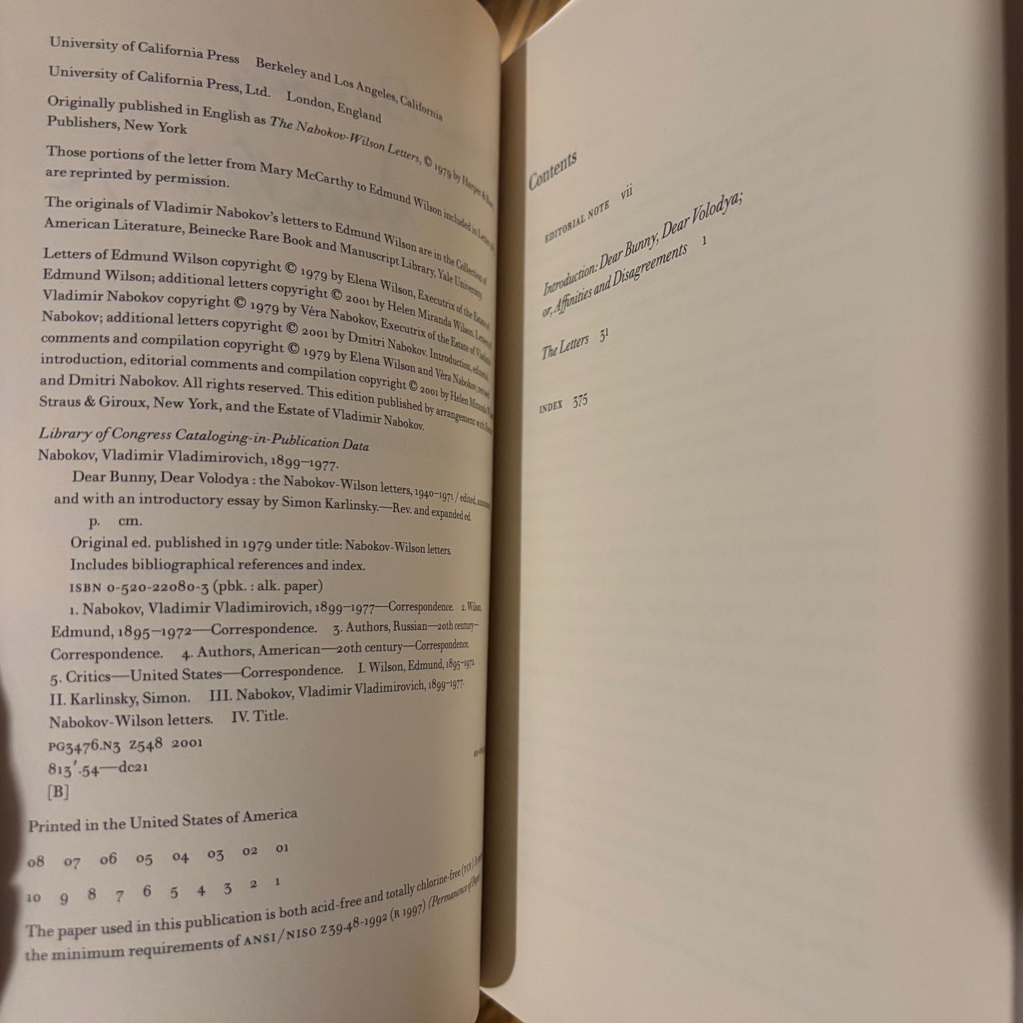 Simon Karlinsky, ed. - Dear Bunny, Dear Volodya: The Nabokov-Wilson Letters 1940-1971 - Revised and Expanded Edition