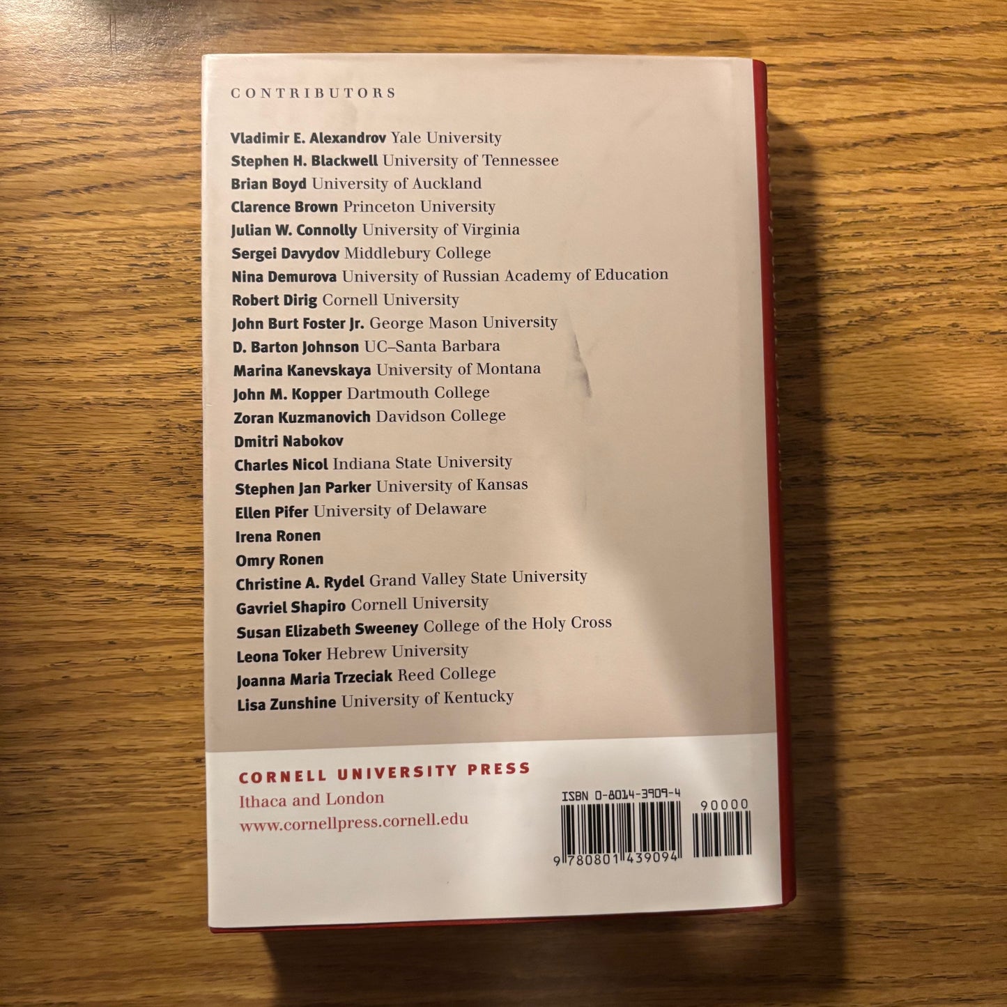 Gavriel Shapiro, ed. - Nabokov at Cornell - First Edition