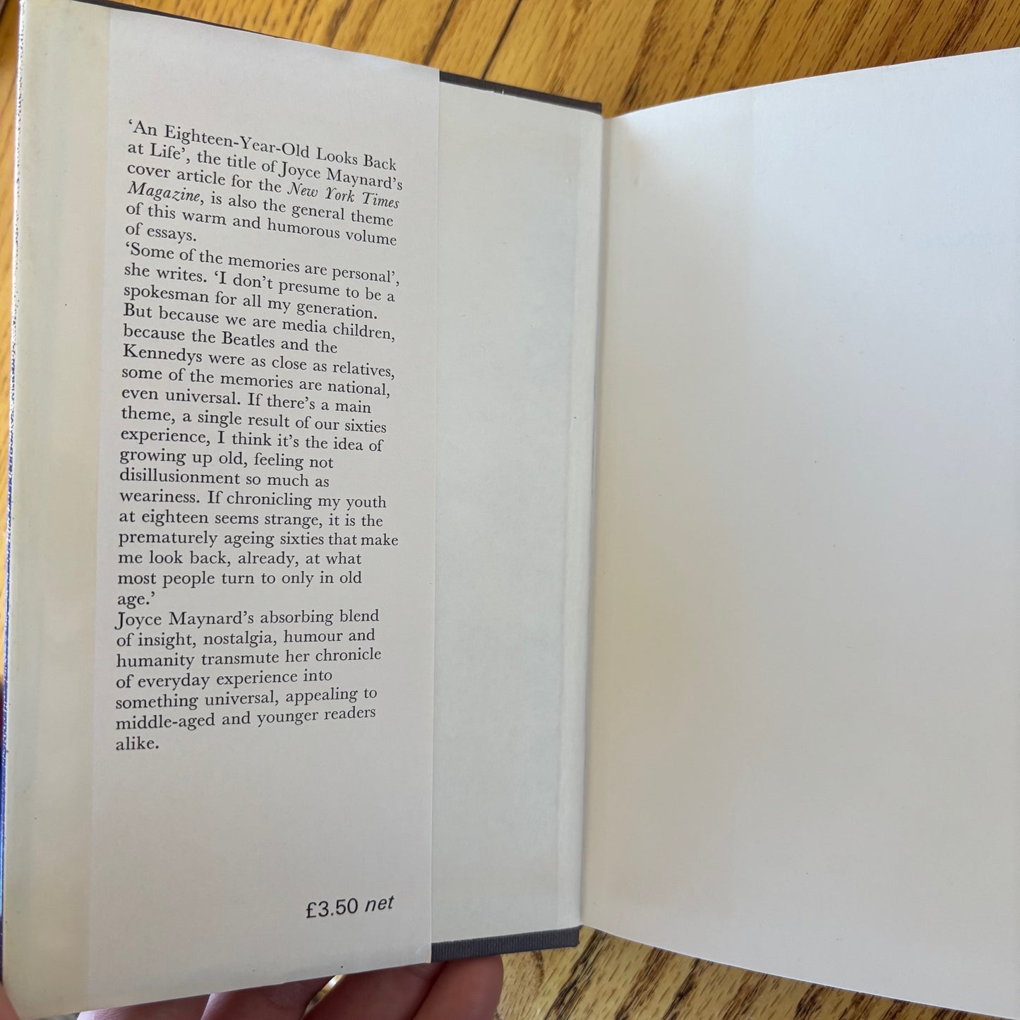 Joyce Maynard - Looking Back - First UK Edition