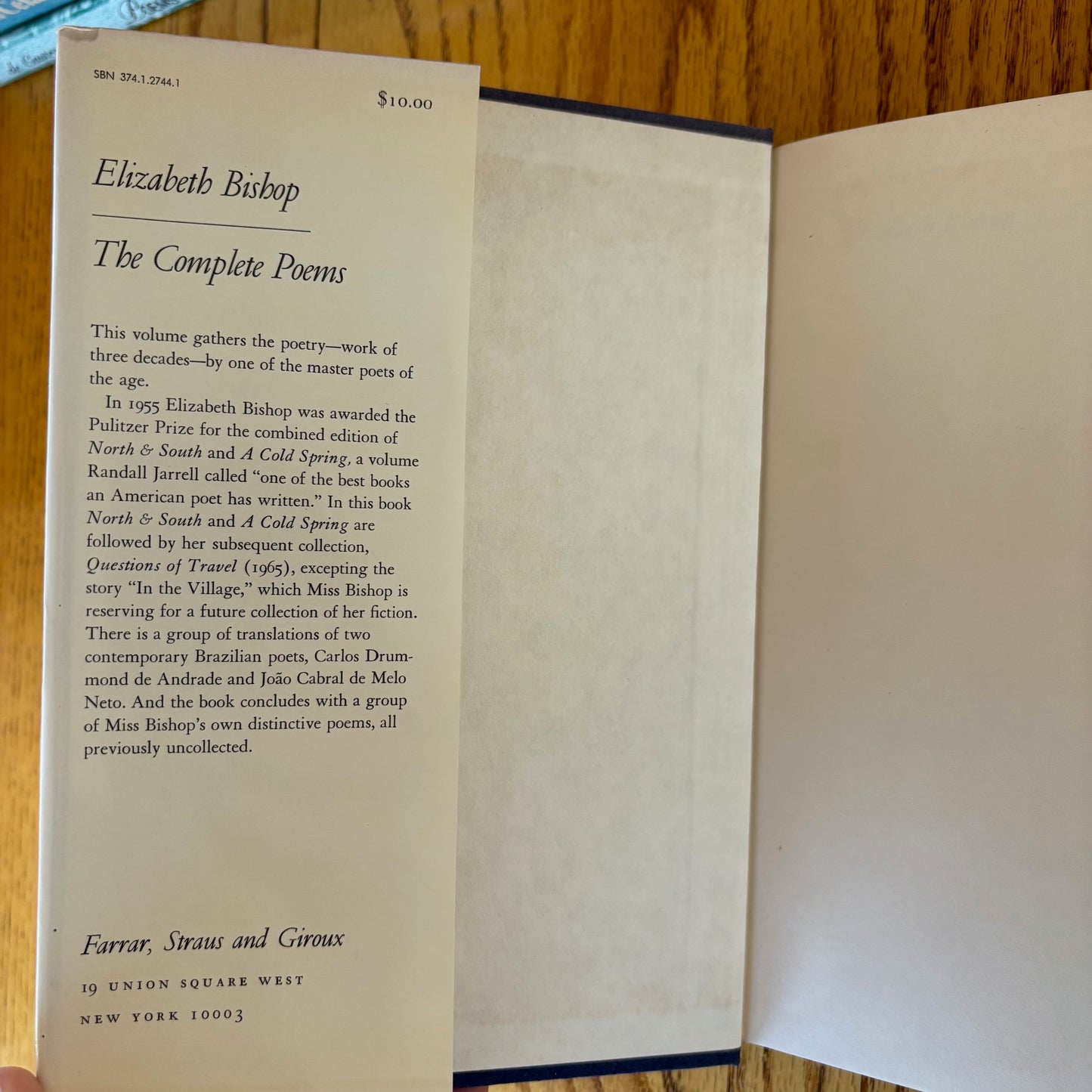 Elizabeth Bishop - The Complete Poems - First Edition Later Printing