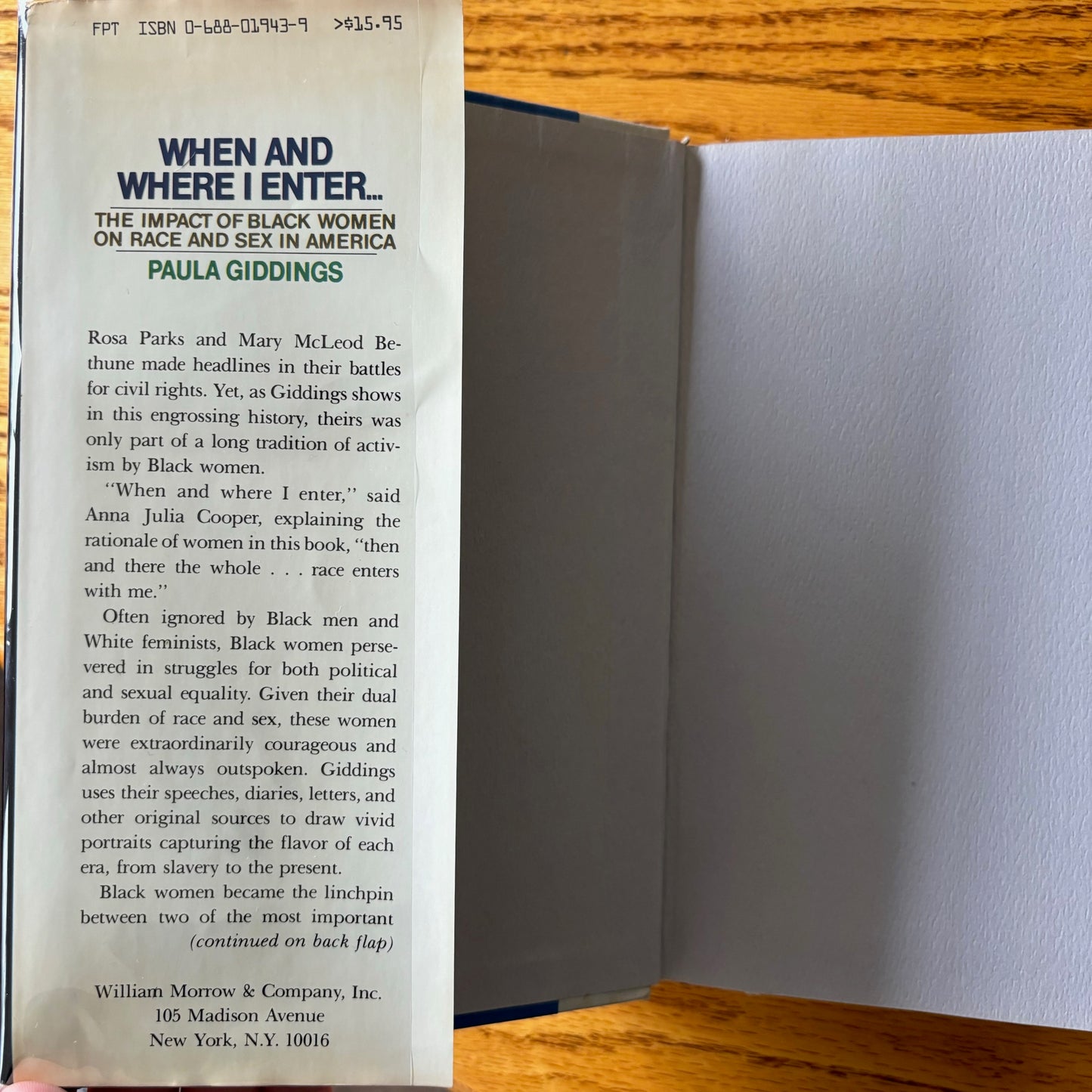 Paula Giddings - When and Where I Enter: The Impact of Black Women on Race and Sex in America