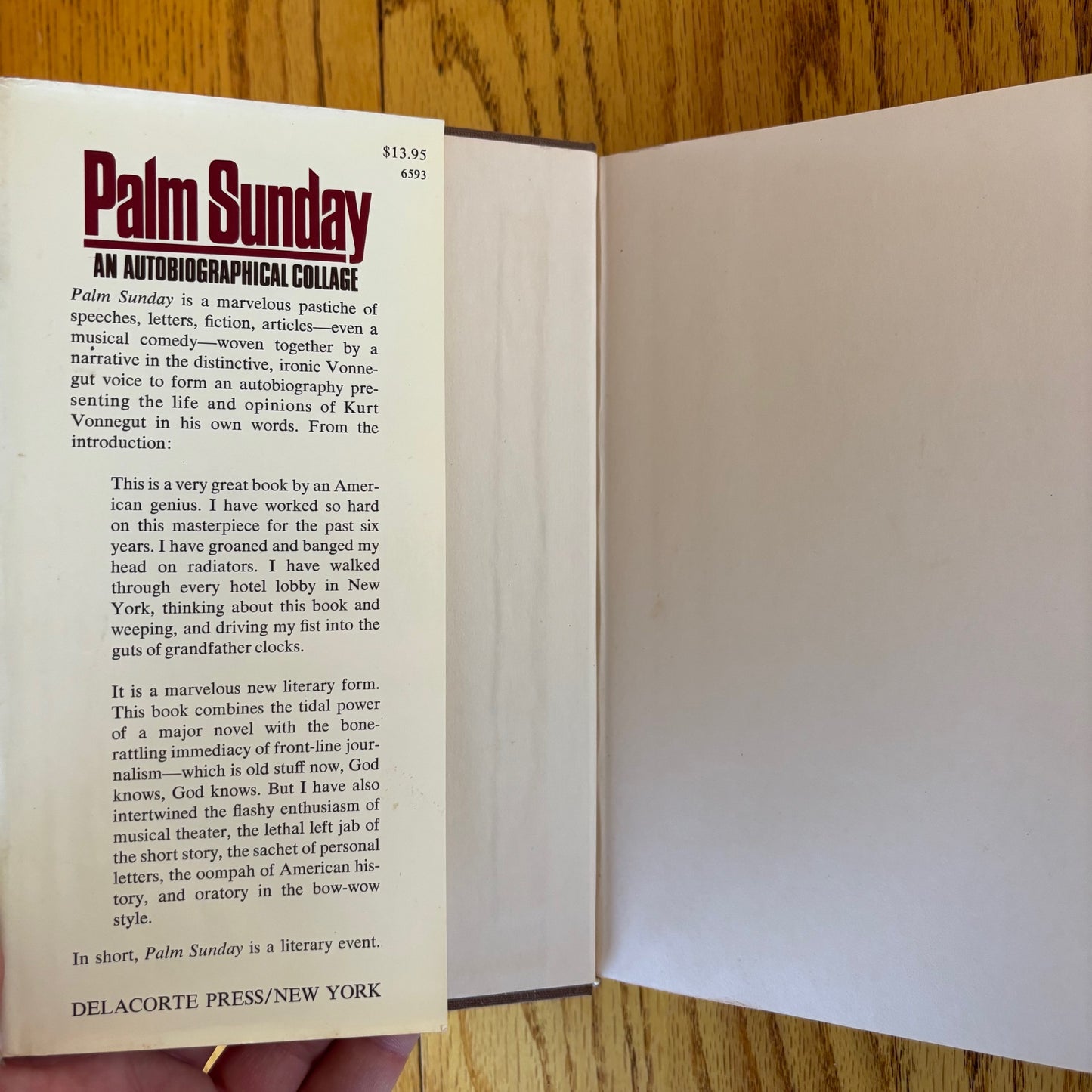 Kurt Vonnegut - Palm Sunday - First Edition