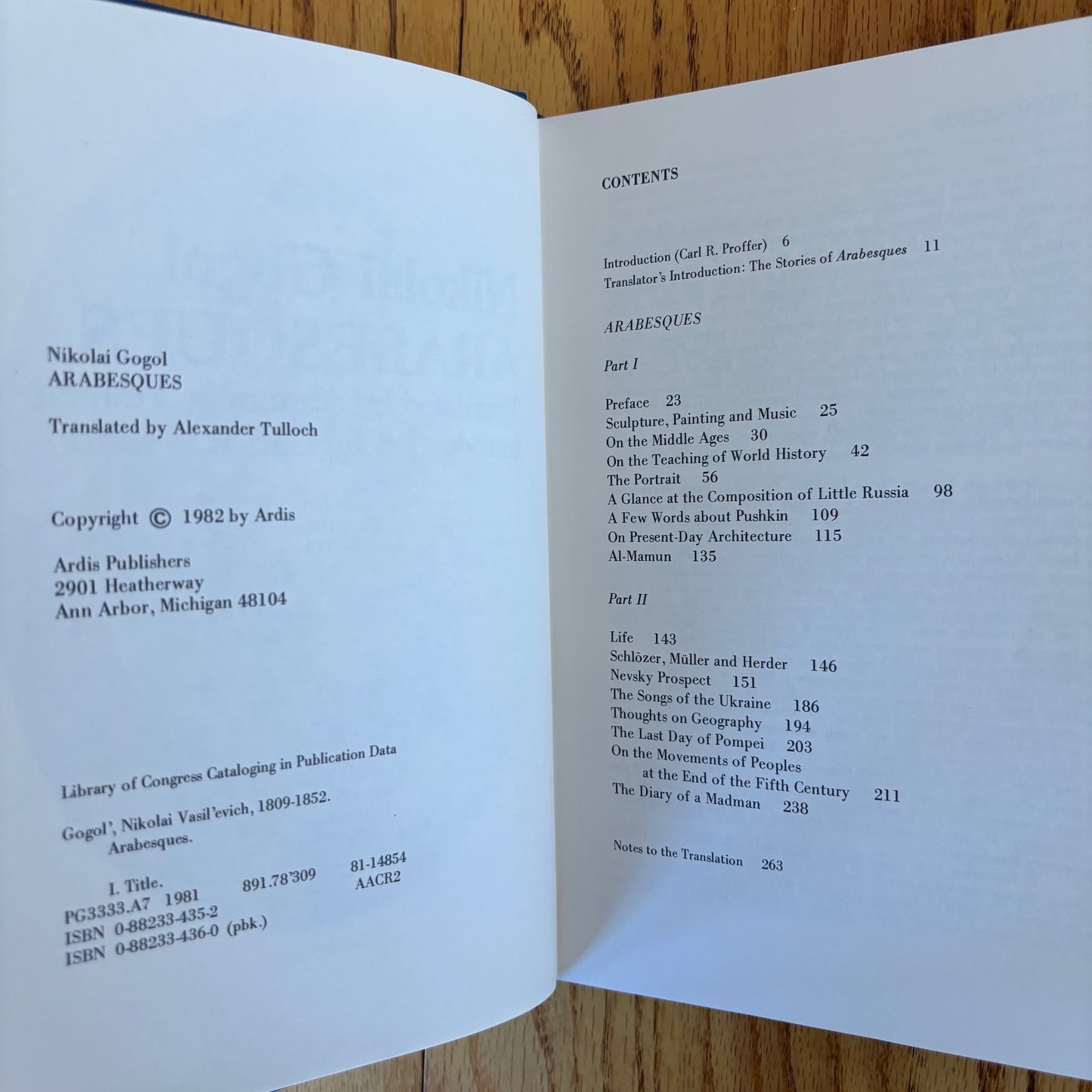 Nikolai Gogol - Arabesques - First Edition
