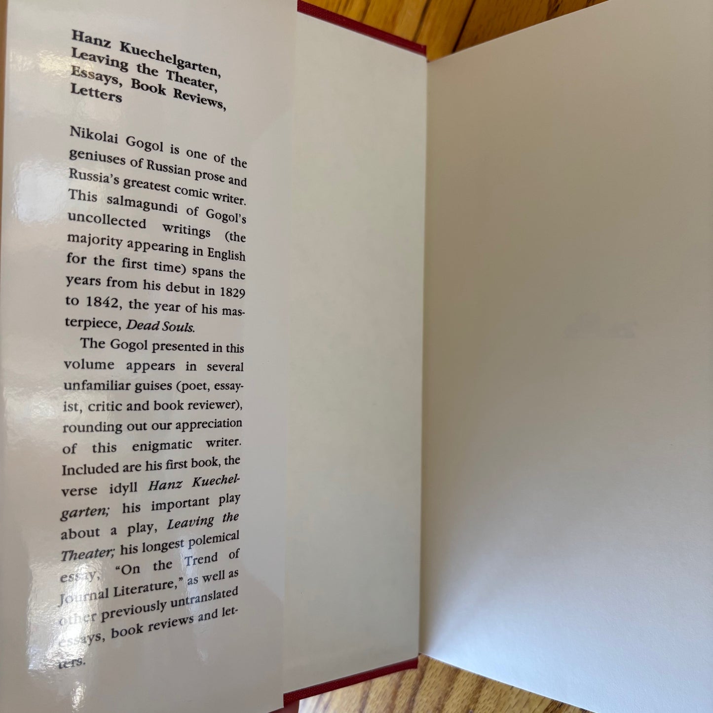 Nikolai Gogol - Hanz Kuechelgarten, Leaving the Theater and Other Works - First Edition