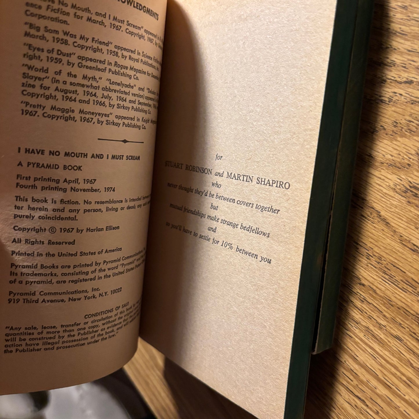 Harlan Ellison - I Have No Mouth and I Must Scream - Signed & Unsigned Paperbacks