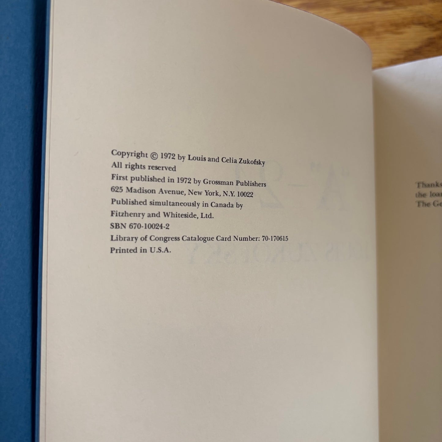 Louis Zukofsky - A-24 - First Edition