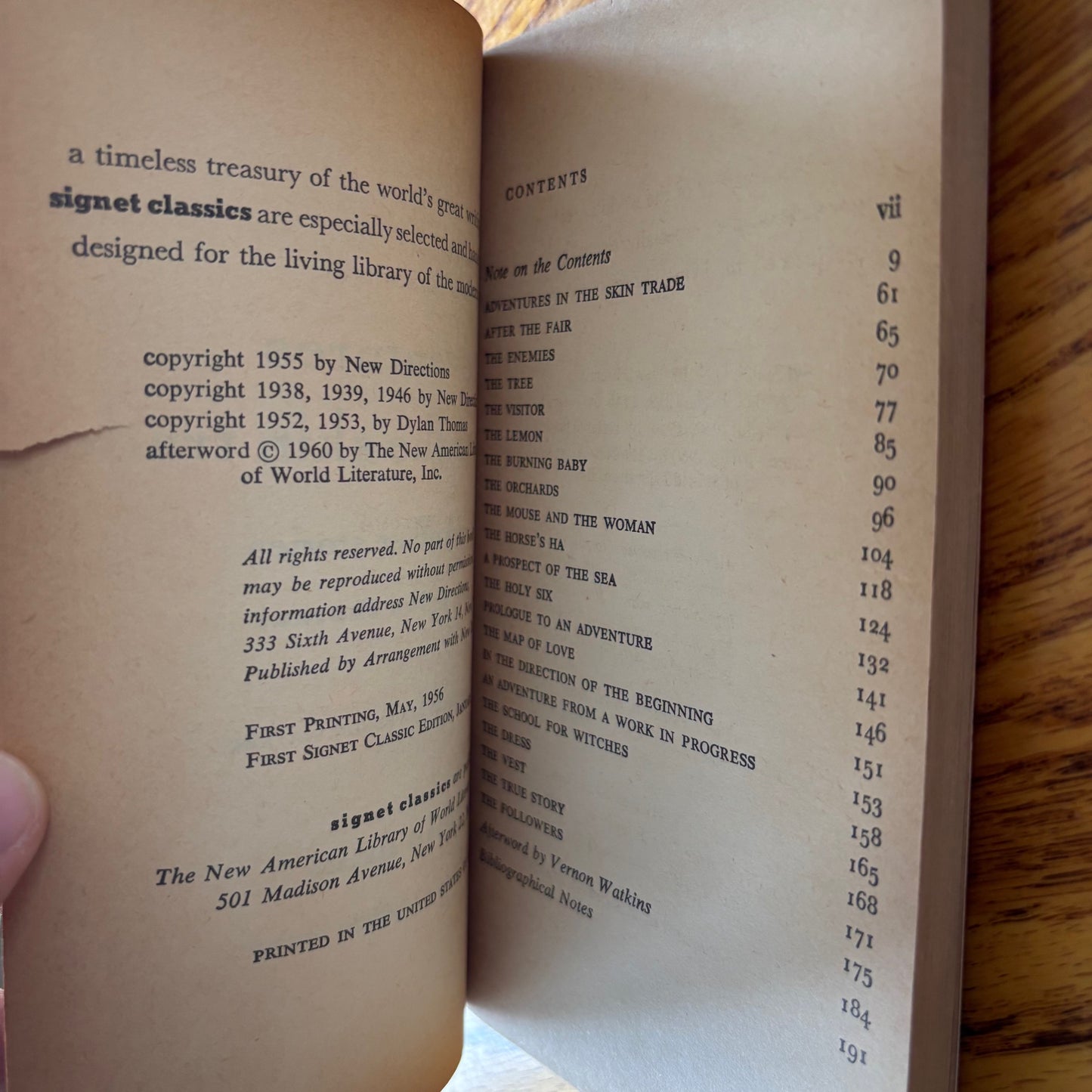 Dylan Thomas - Adventures in the Skin Trade - Signet Classic