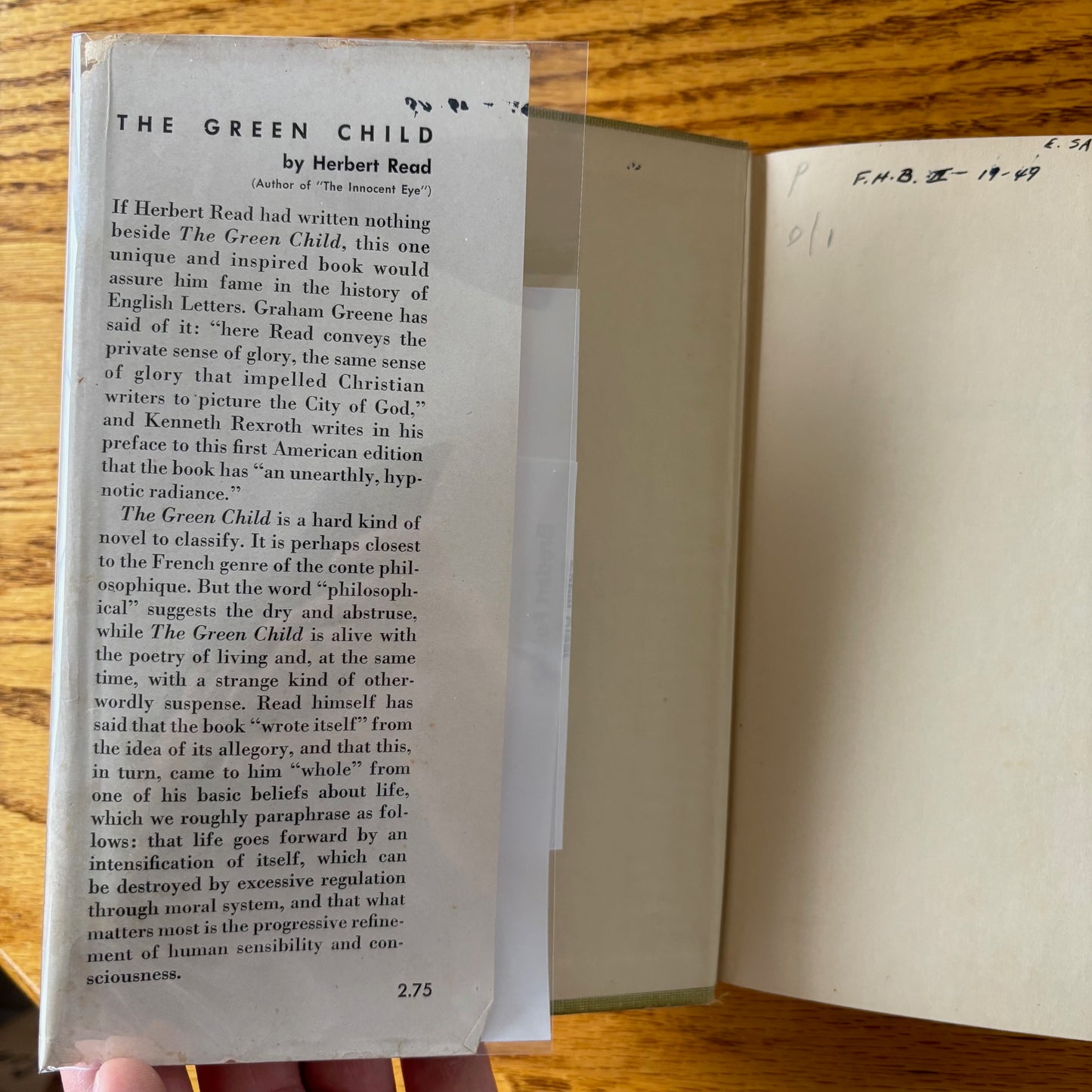 Herbert Read - The Green Child - First Edition