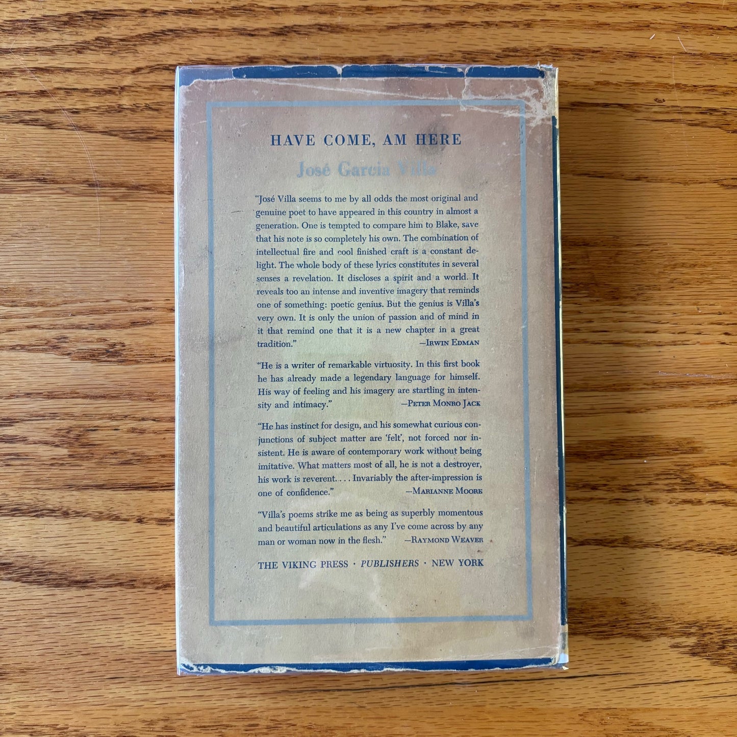 José Garcia Villa - Have Come, Am Here
