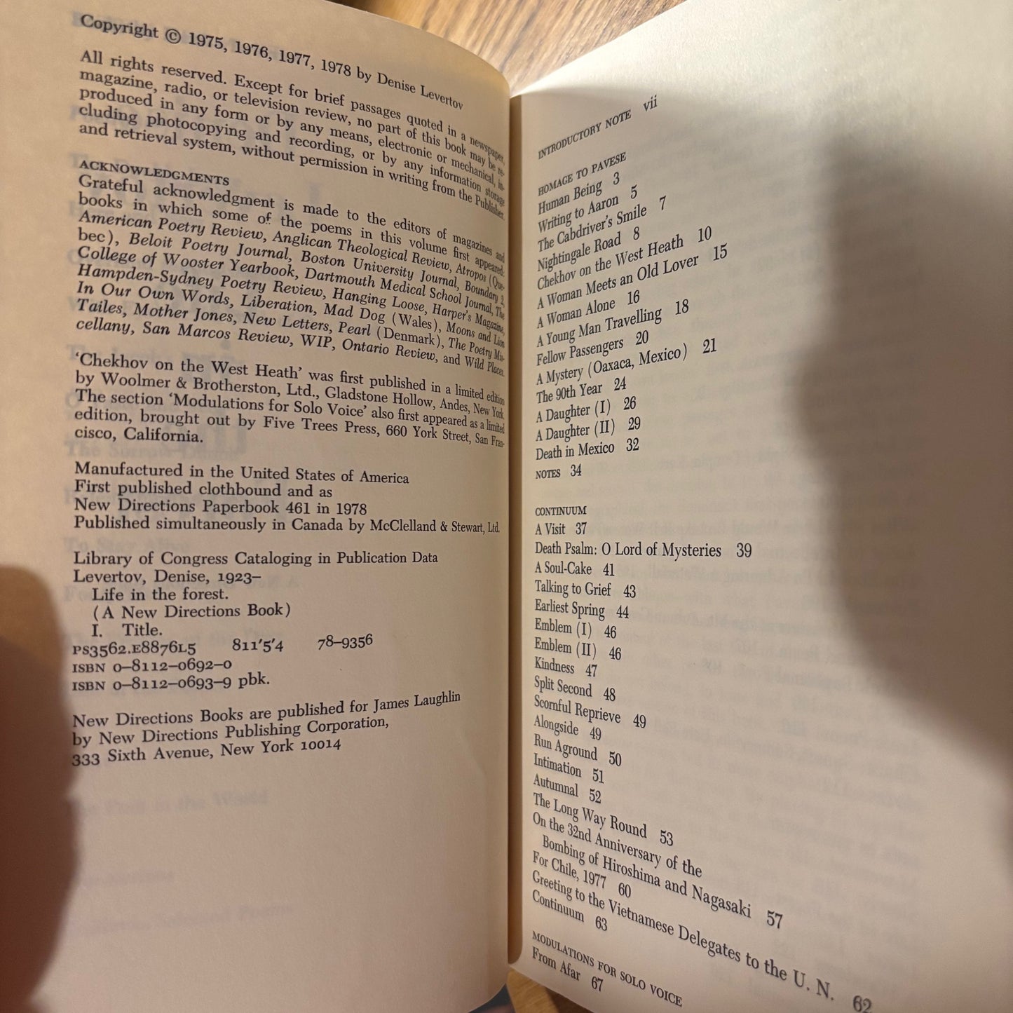 Denise Levertov - Life in the Forest