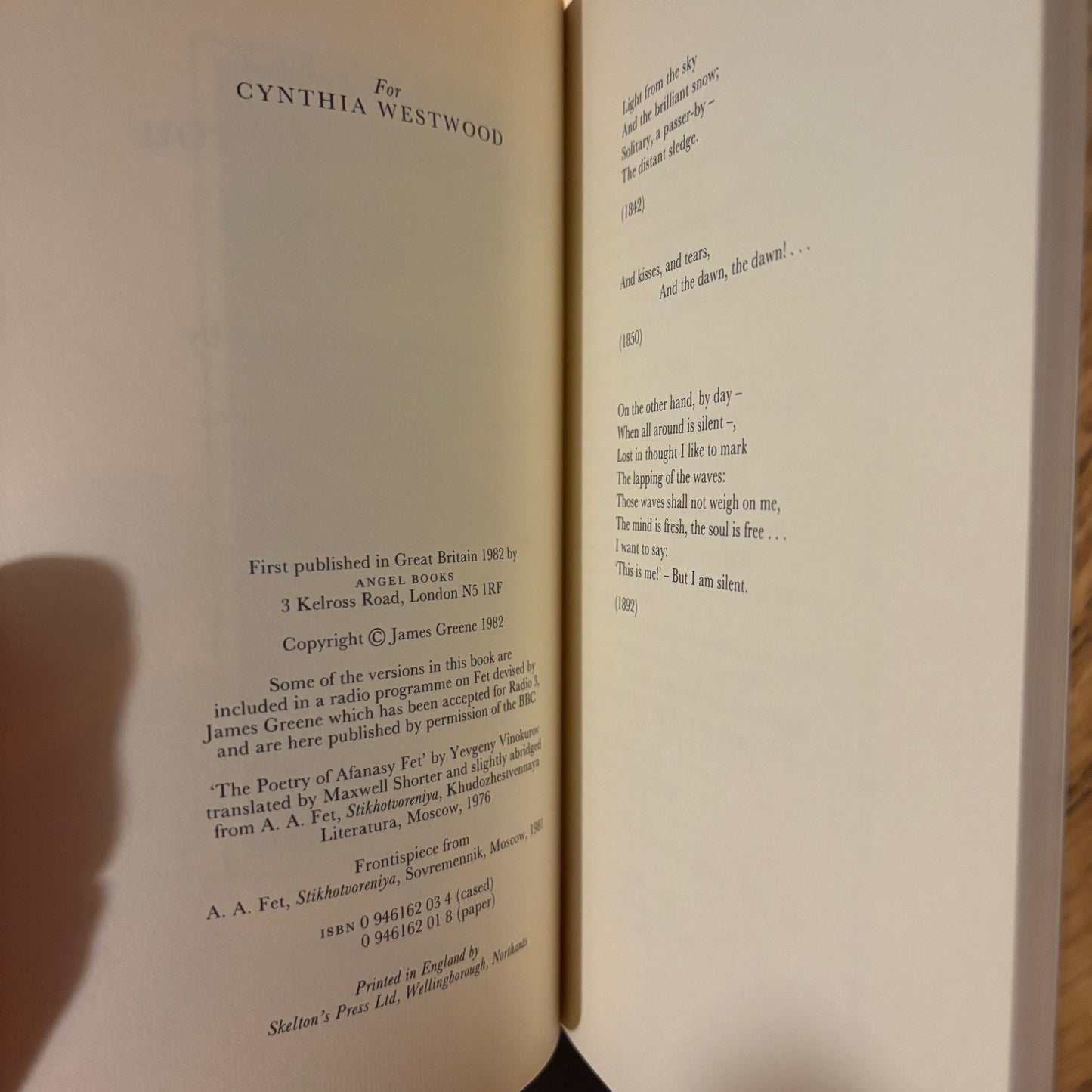 Afanasy Fet - I have come to you to greet you - First Edition Paperback