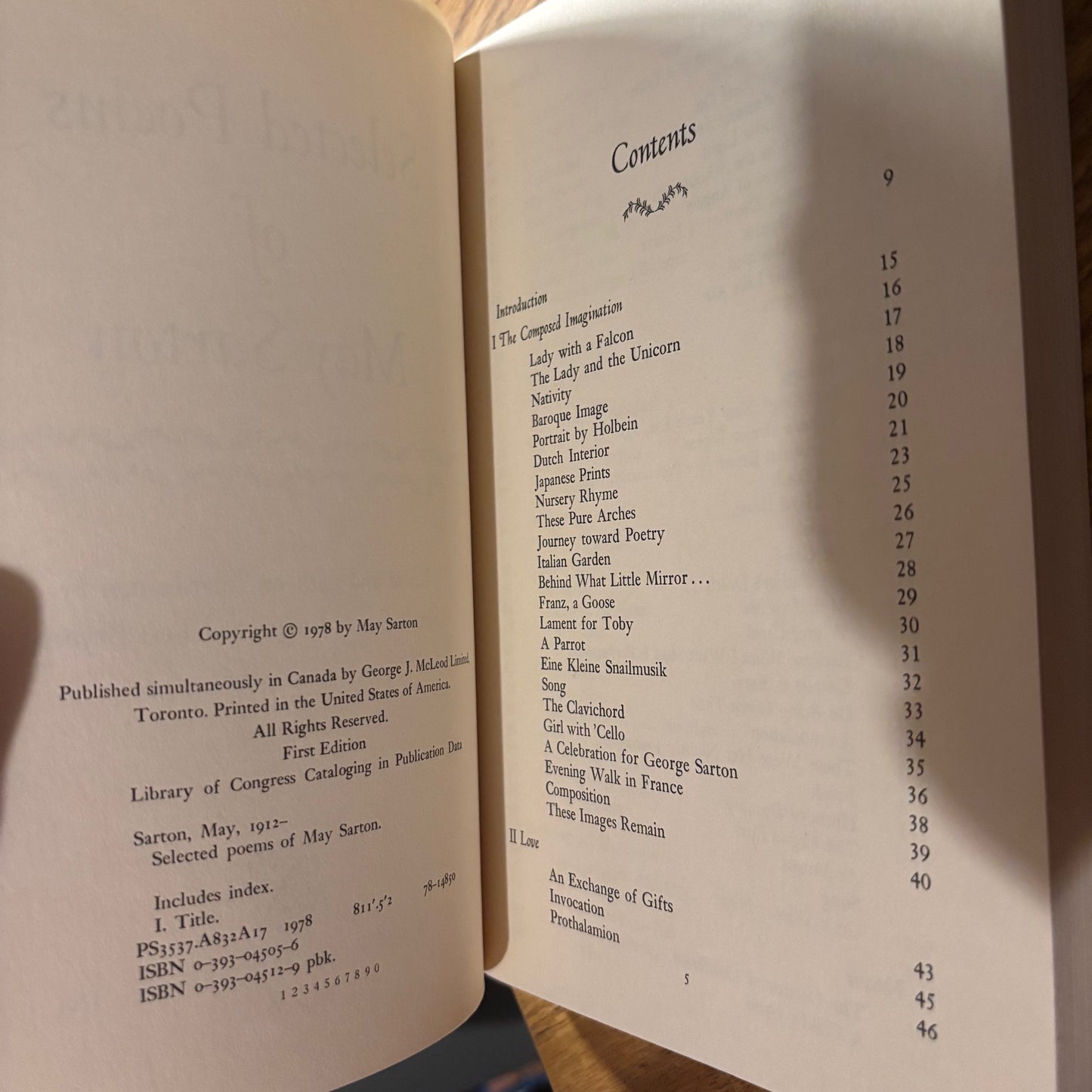 May Sarton - Selected Poems
