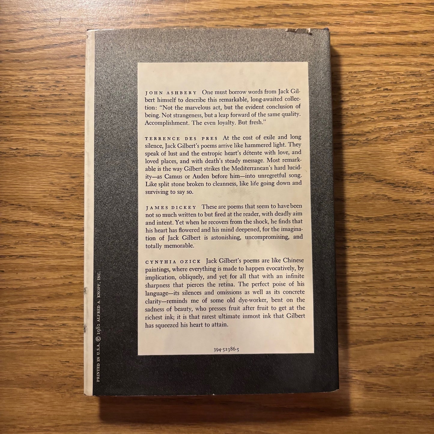 Jack Gilbert - Monolithos: Poems, 1962 and 1982 - First Edition