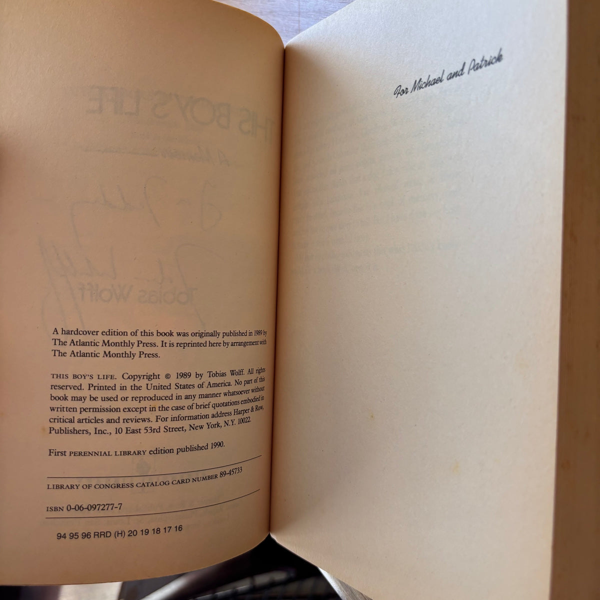 Tobias Wolff - This Boy's Life - Signed