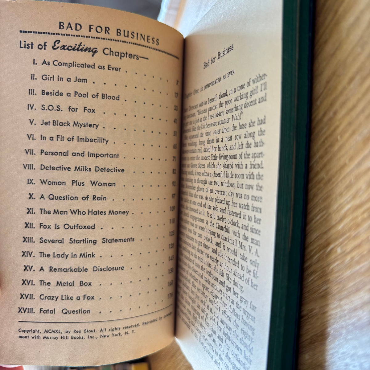 Rex Stout - Bad for Business