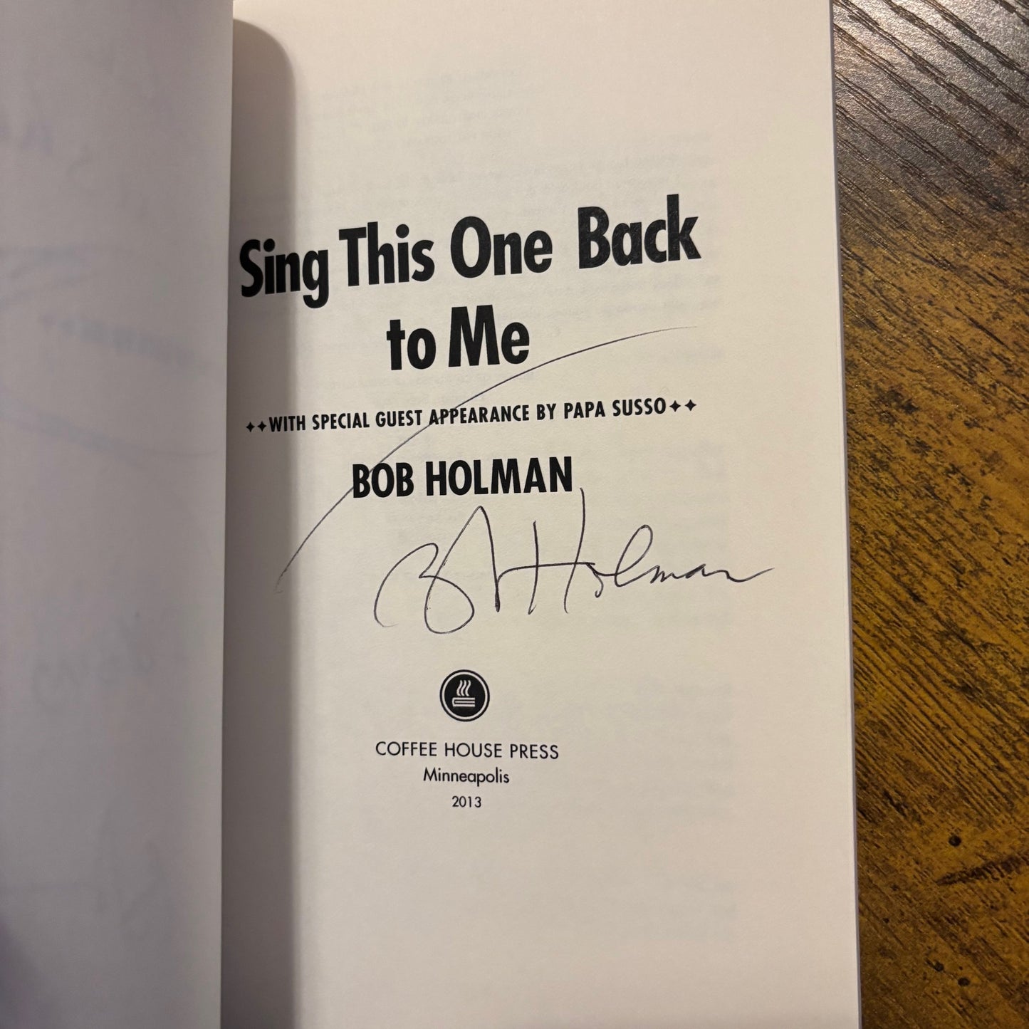 Bob Holman with Papa Susso - Sing This One Back to Me - Signed First Edition