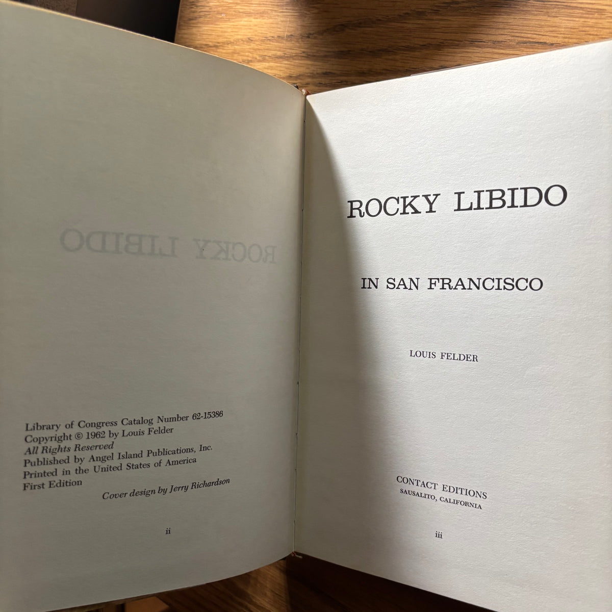 Louis Felder - Rocky Libido in San Francisco - First Edition