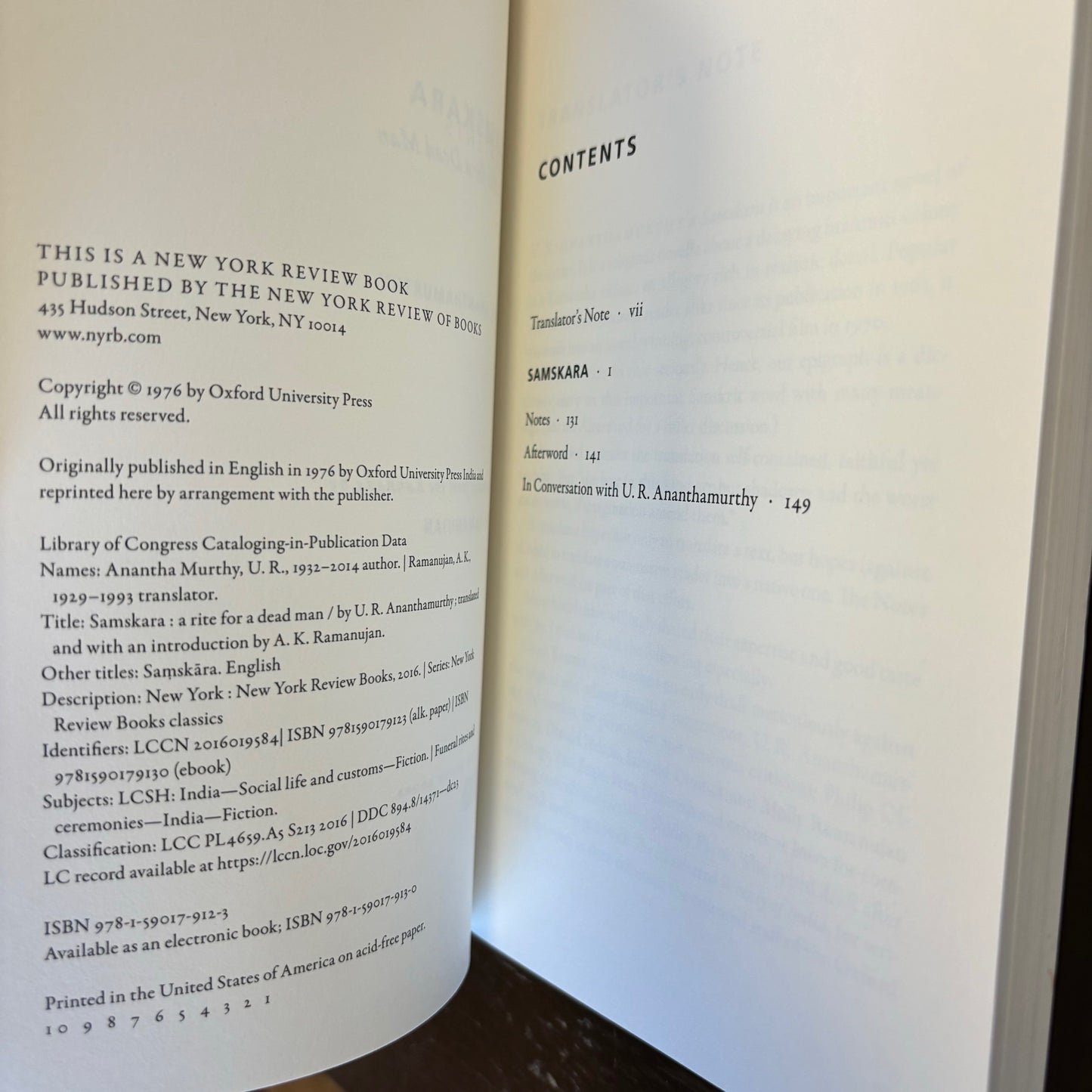 U.R. Ananthamurthy - Samskara: A Rite for a Dead Man