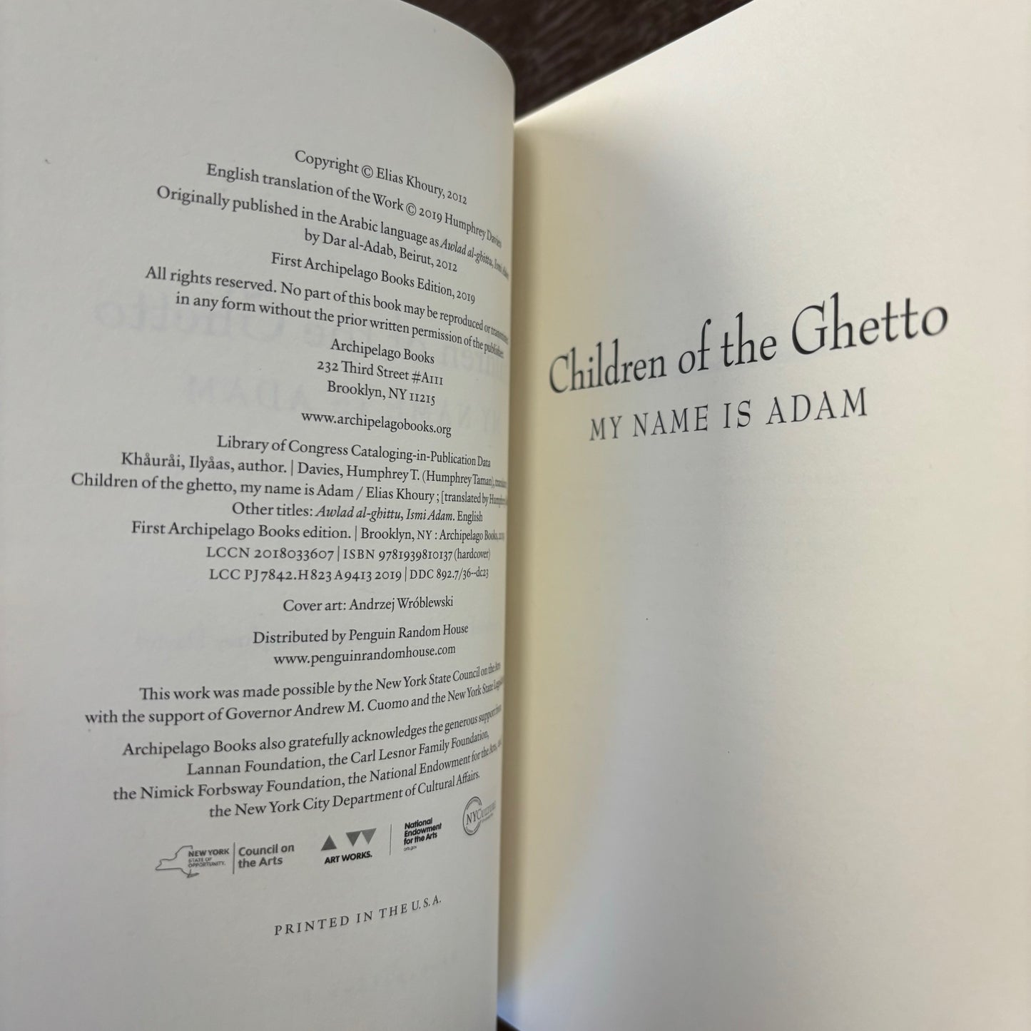 Elias Khoury - Children of the Ghetto: My Name is Adam
