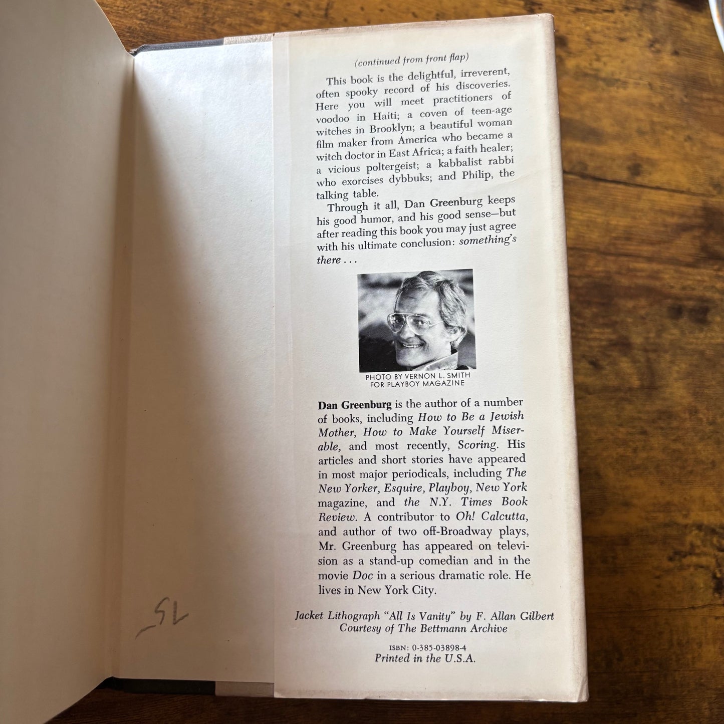 Dan Greenburg - Something's There: My Adventures in the Occult - First Edition