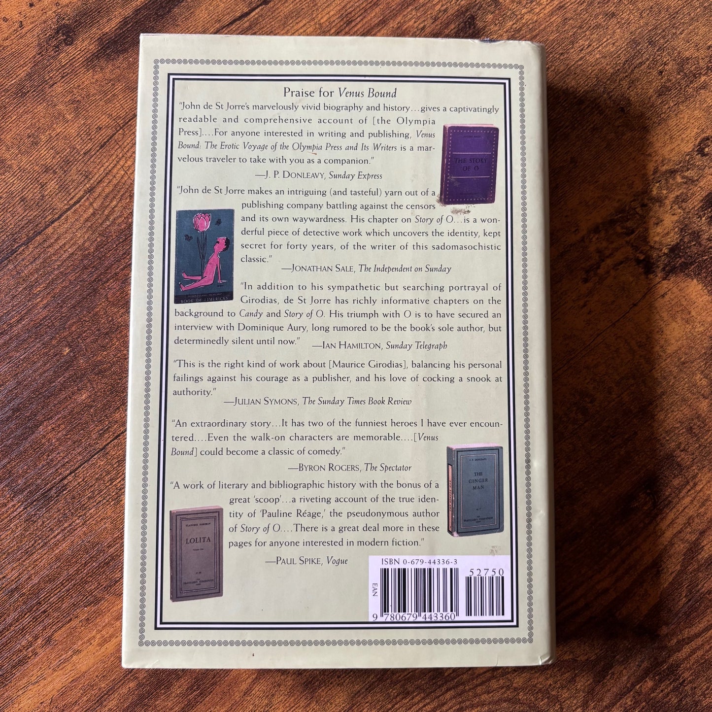 John de St. Jorre - Venus Bound: The Erotic Voyage of the Olympia Press and its Writers - First Edition