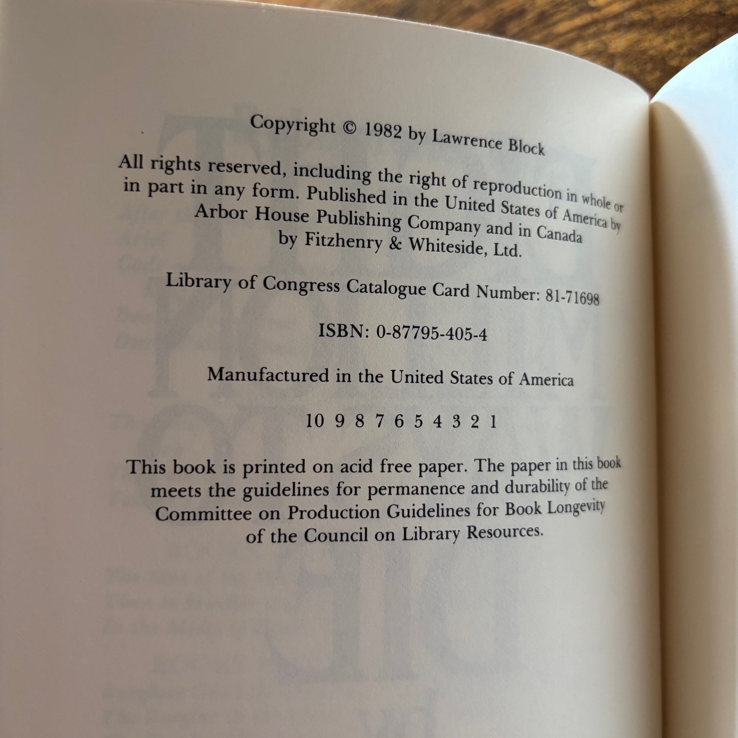 Lawrence Block - Eight Million Ways to Die - First Edition