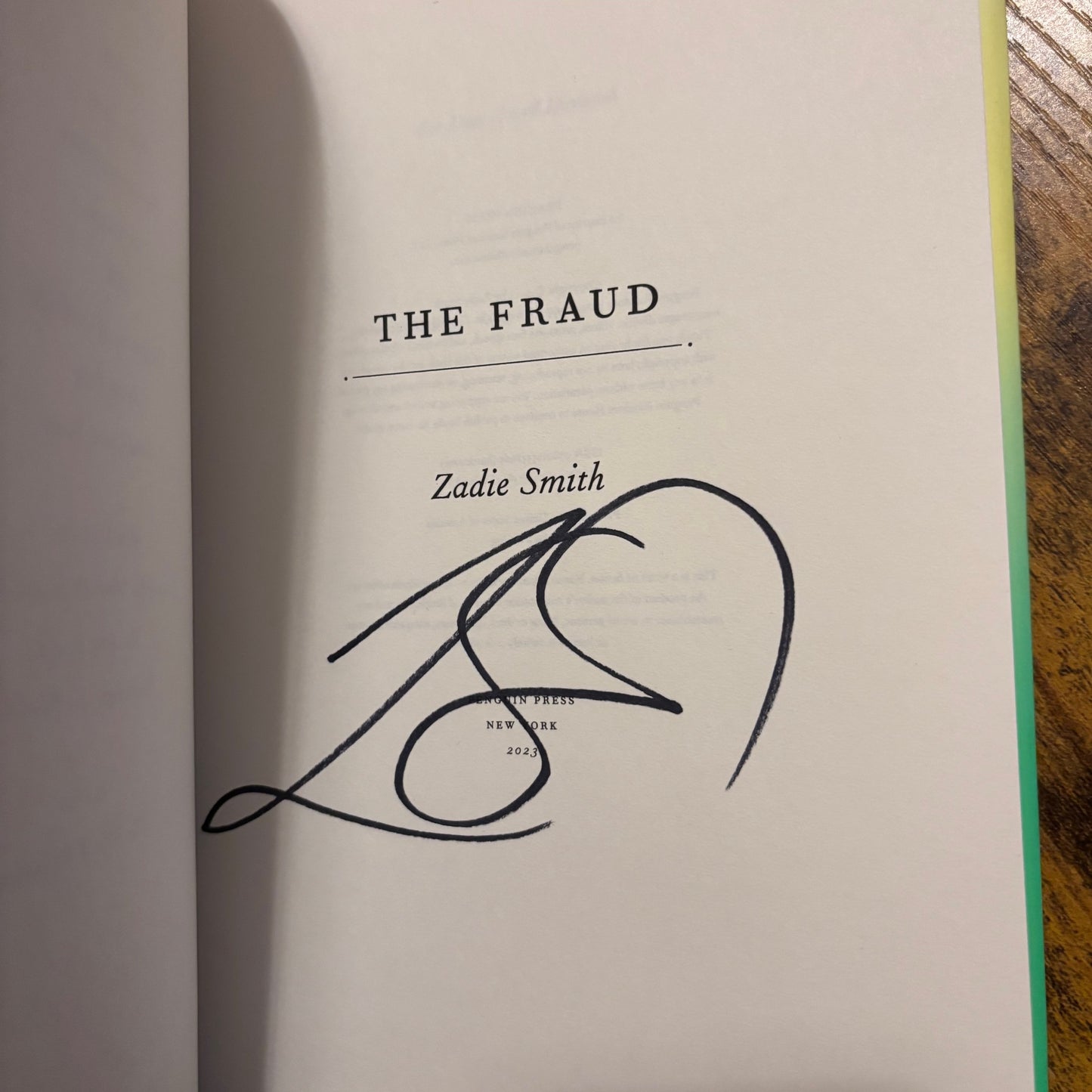 Zadie Smith - The Fraud - Signed First Edition