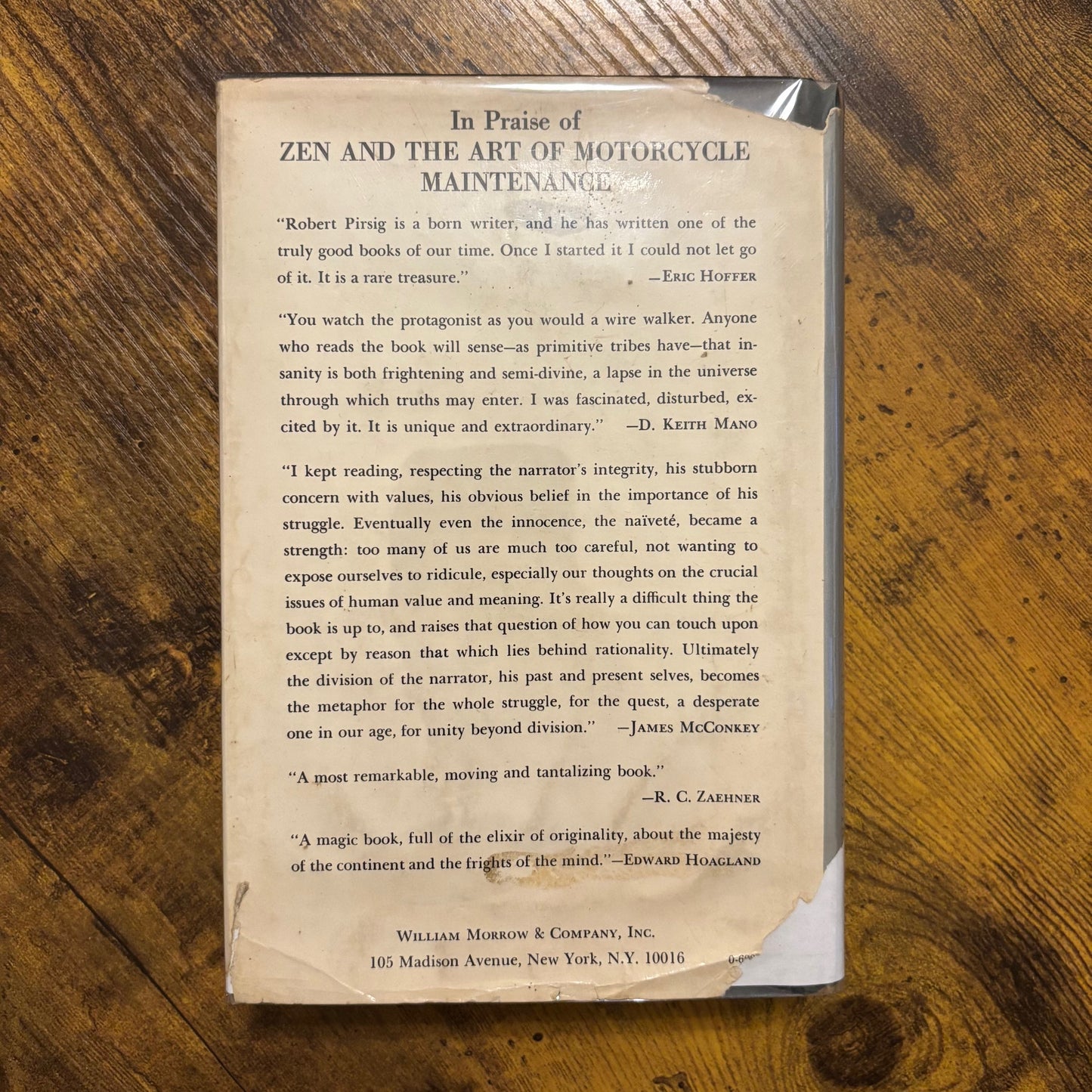 Robert M. Pirsig - Zen and the Art of Motorcycle Maintenance - First Edition Third Printing