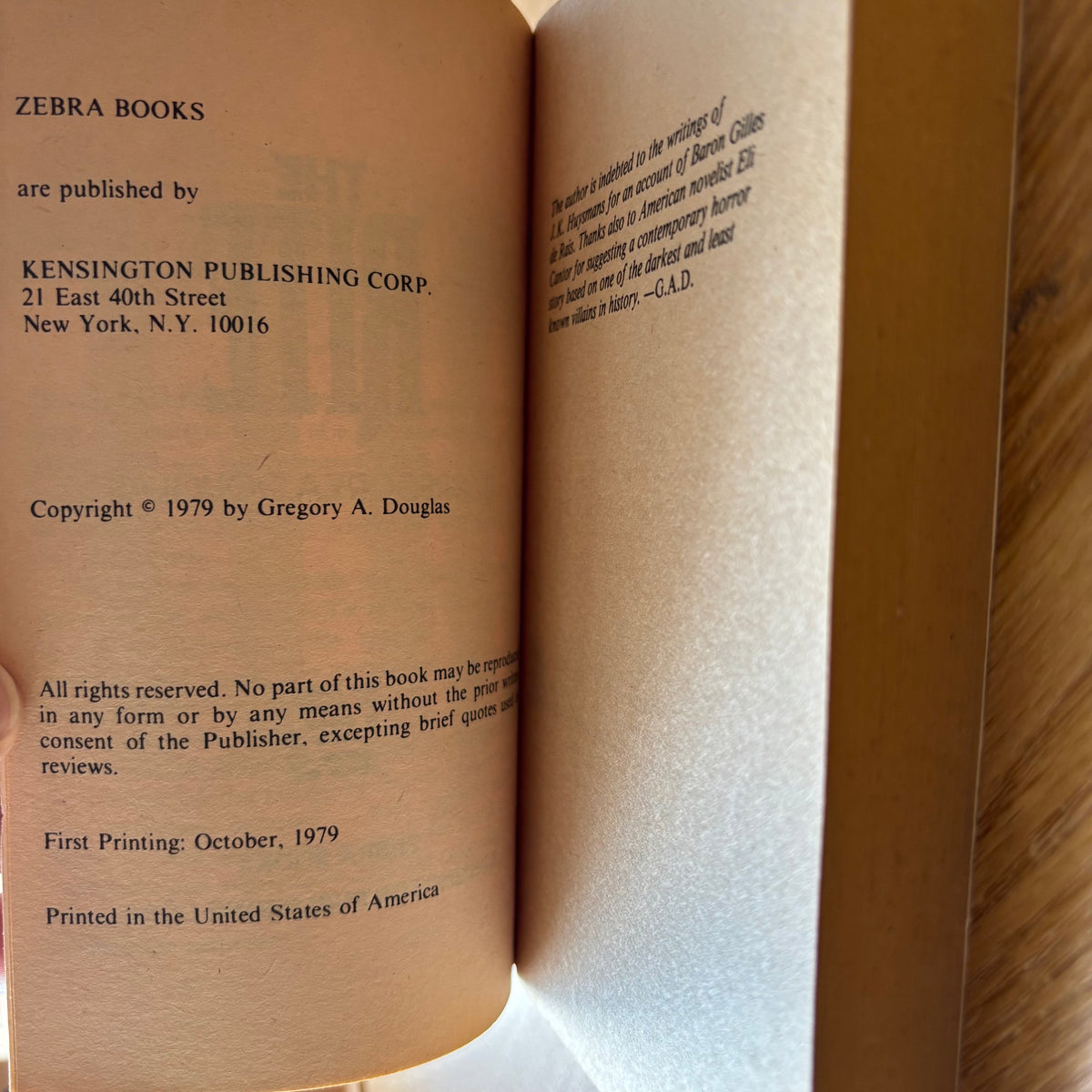 Gregory A. Douglas - The Rite - First Edition