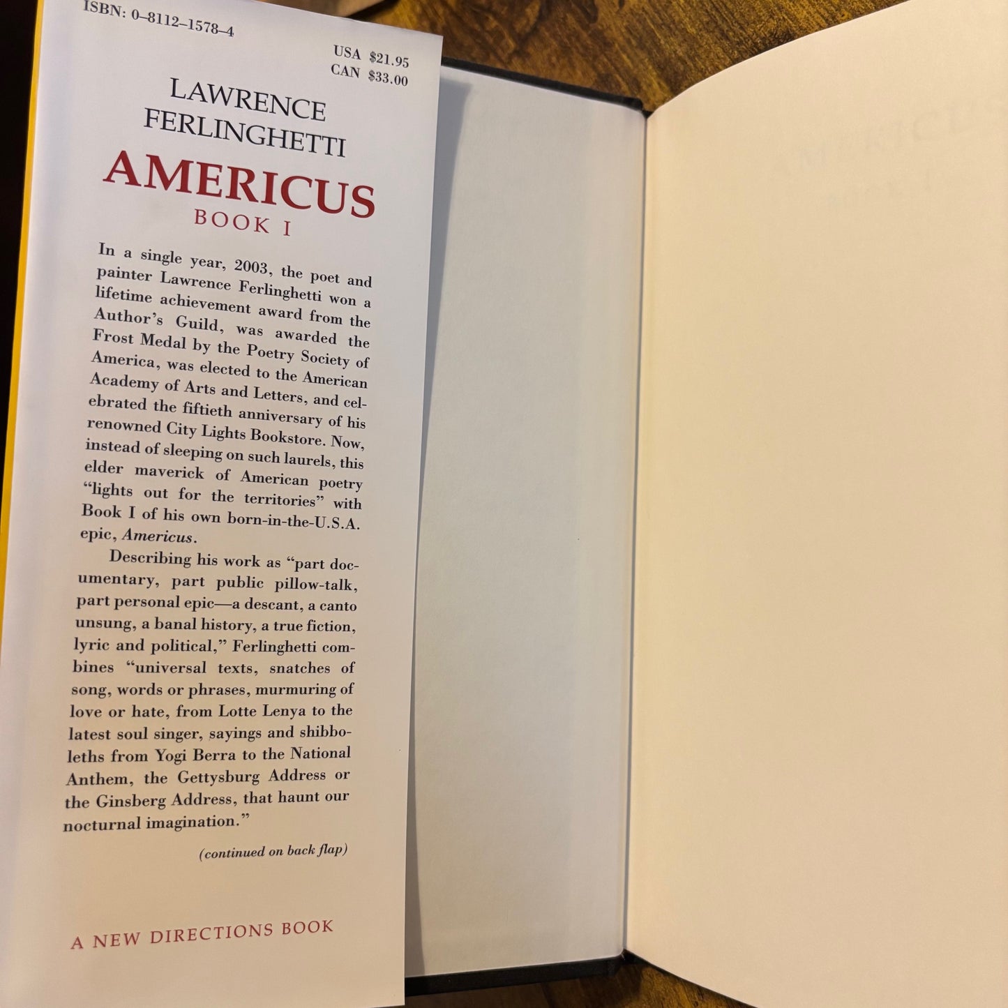 Lawrence Ferlinghetti - Americus - First Edition