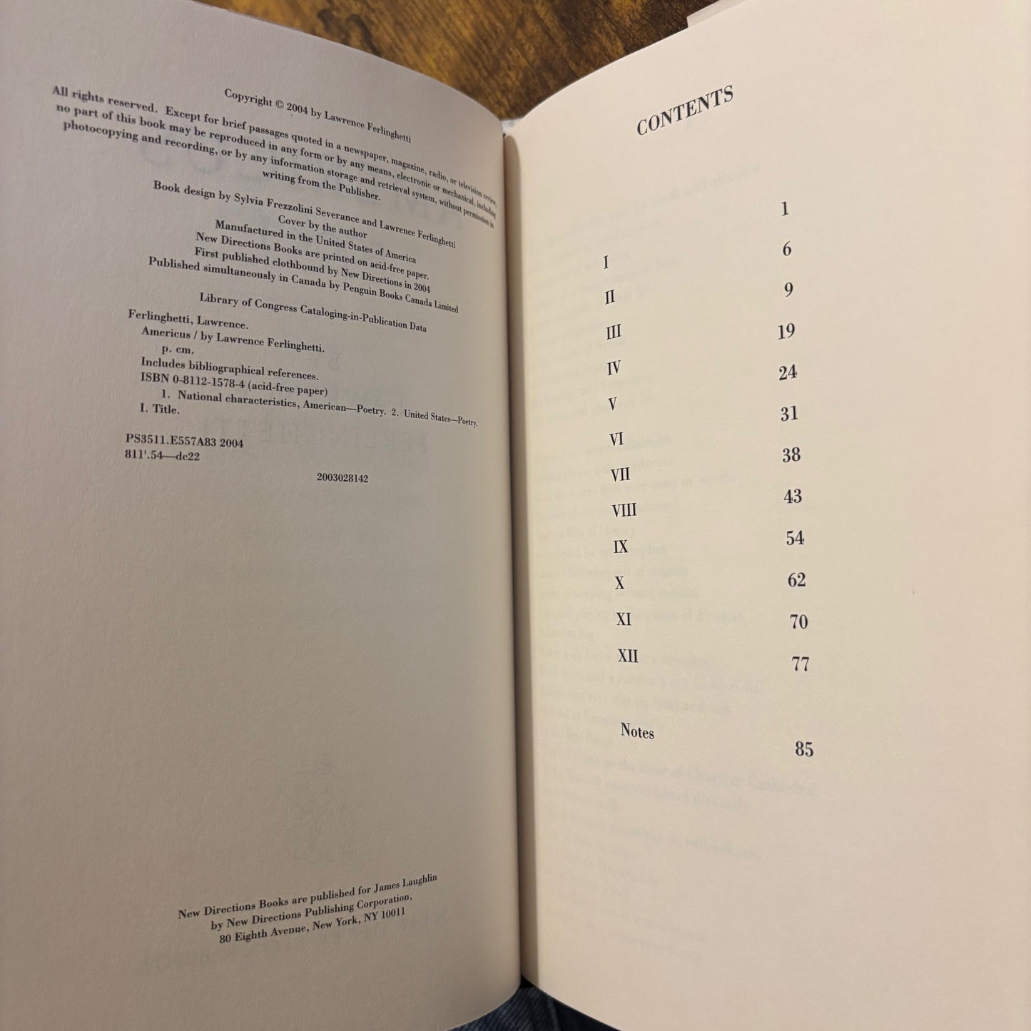 Lawrence Ferlinghetti - Americus - First Edition