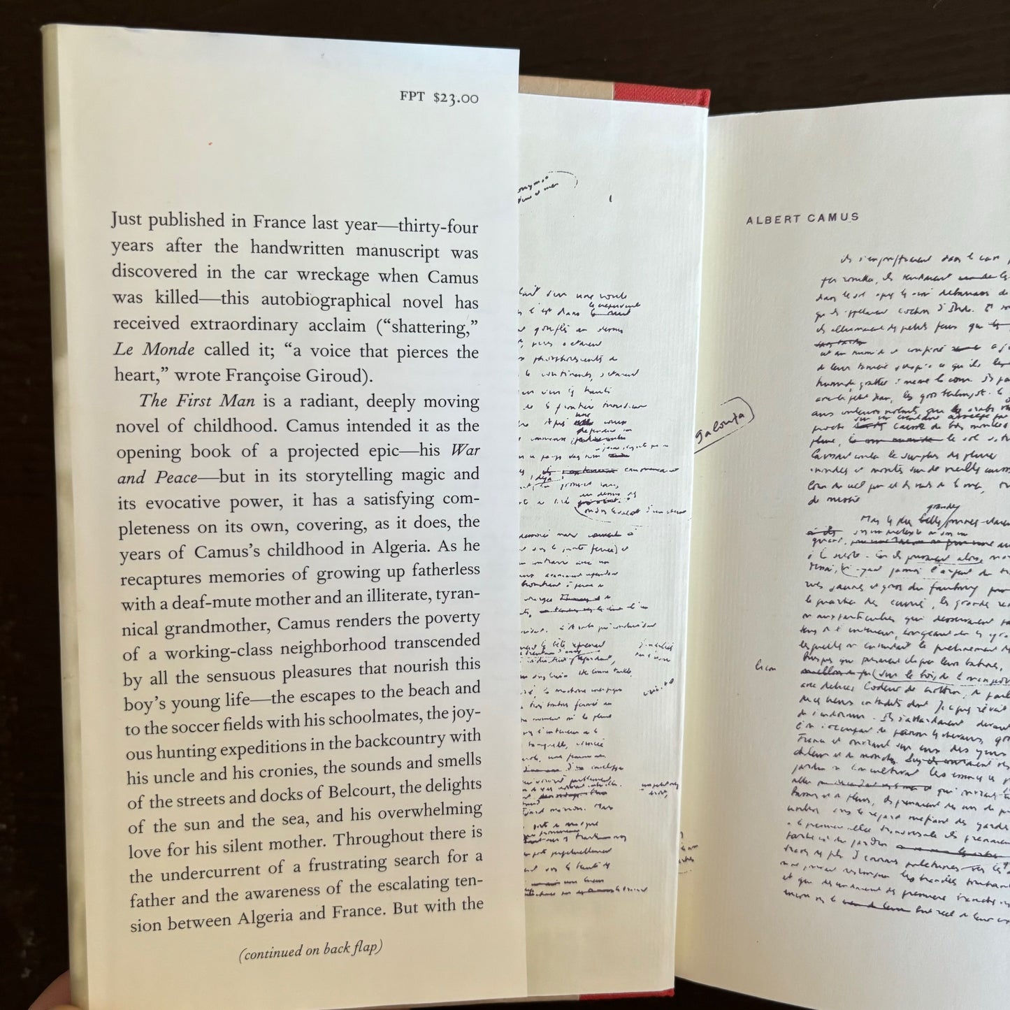 Albert Camus - The First Man - First Edition