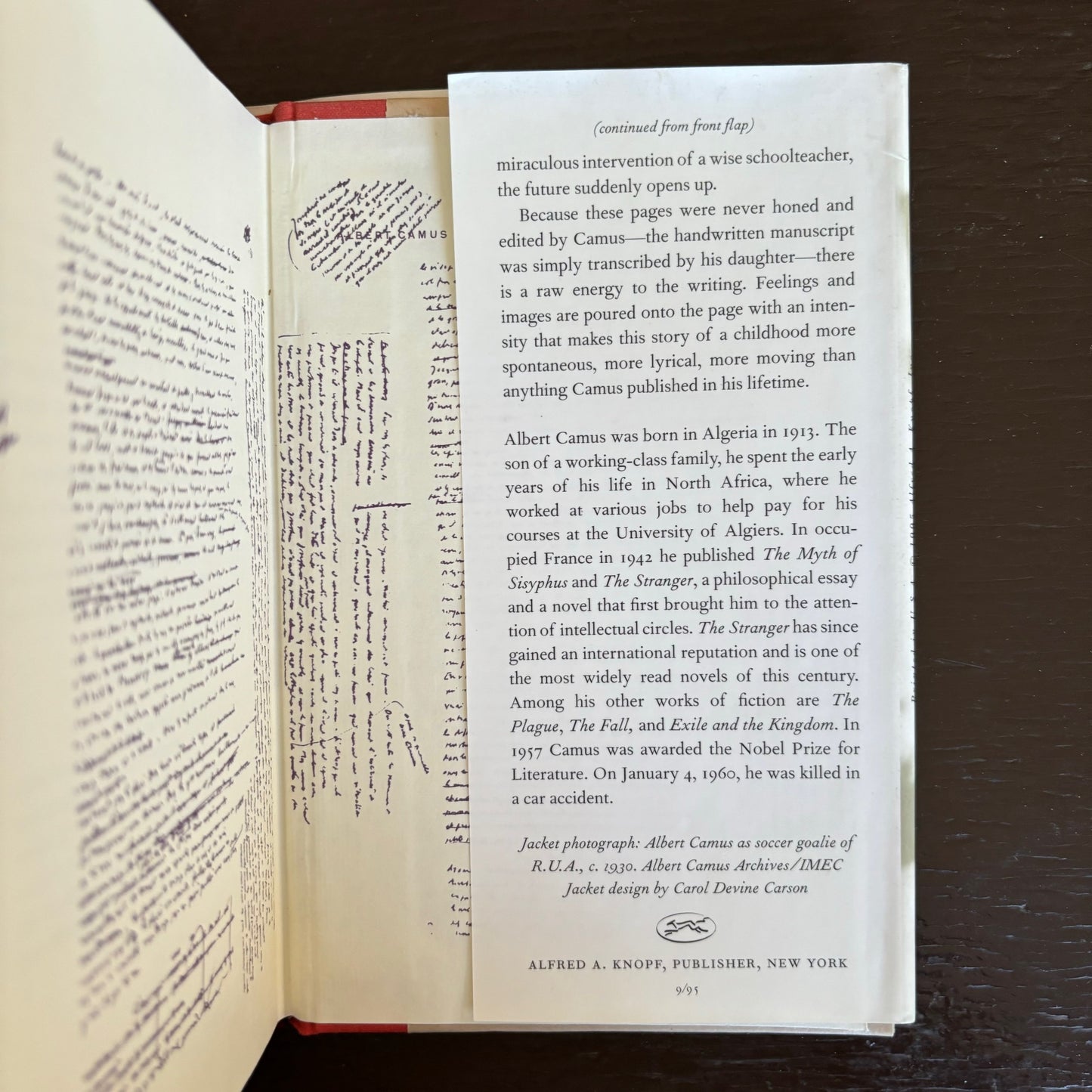 Albert Camus - The First Man - First Edition