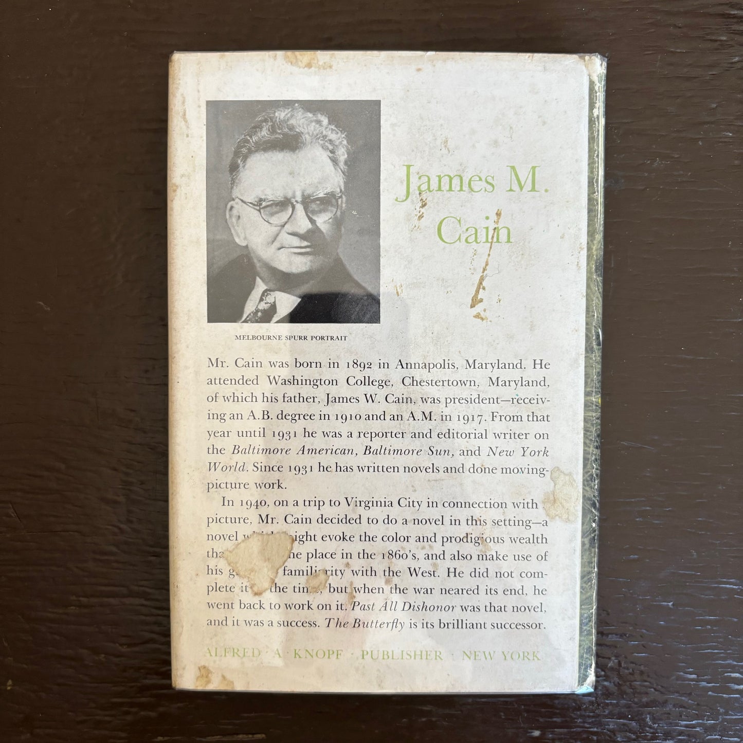James M. Cain - The Butterfly - First Edition