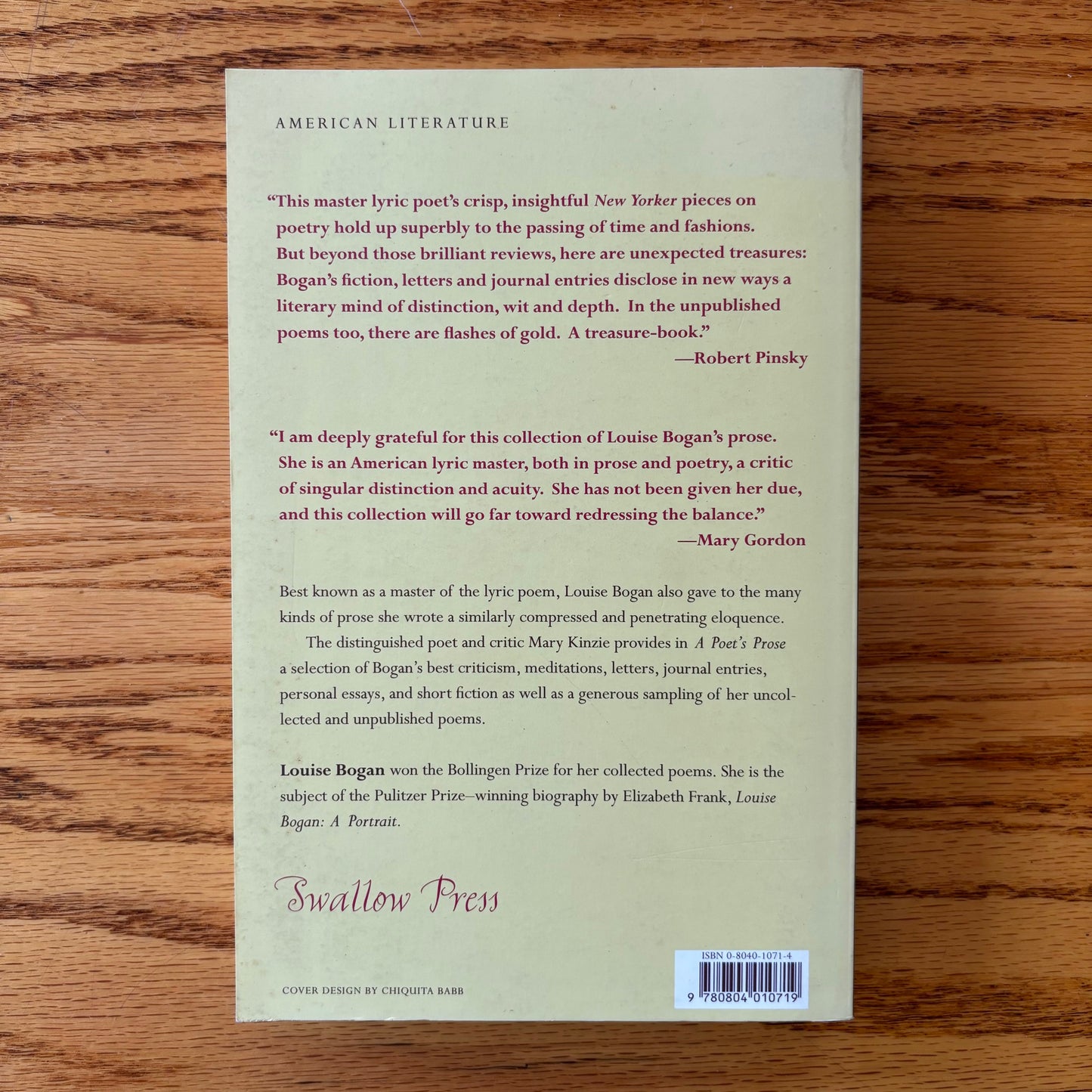 Louise Bogan - A Poet's Prose: Selected Writings