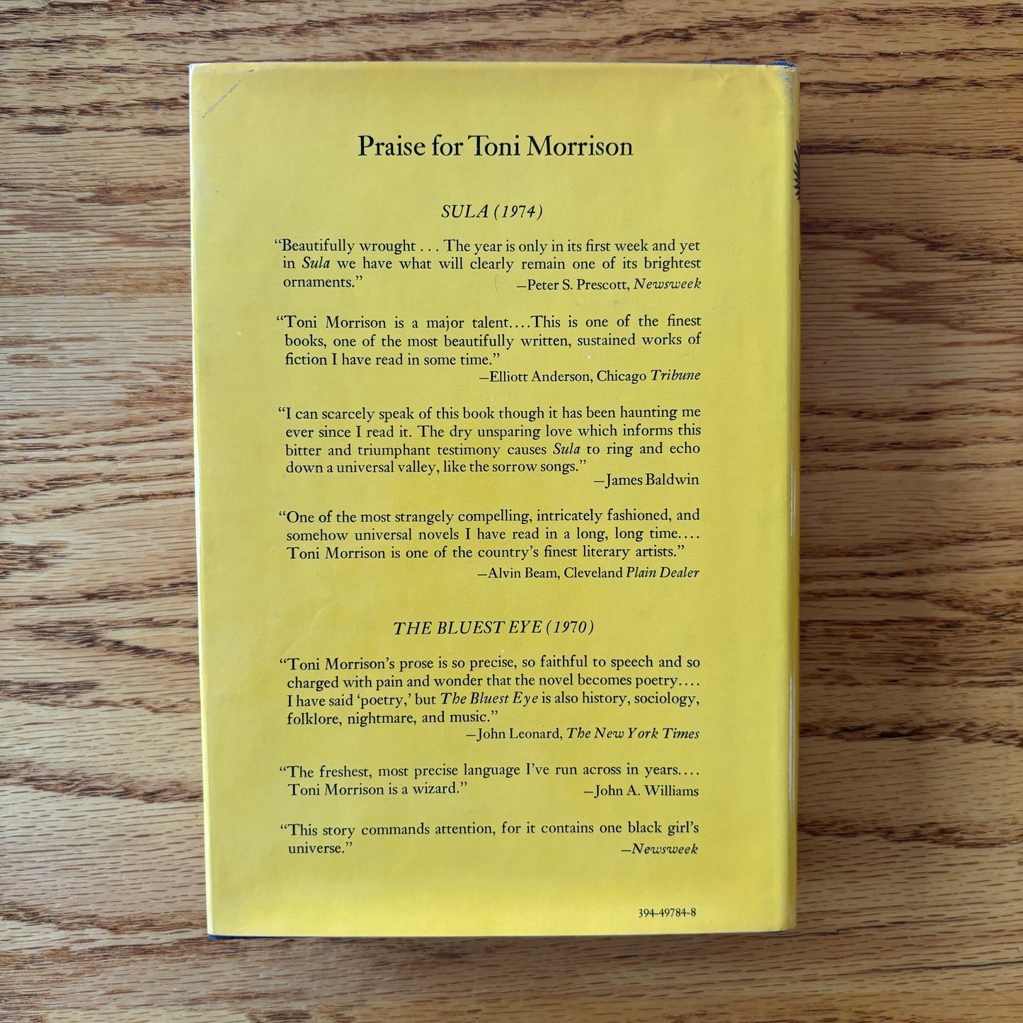 Toni Morrison - Song of Solomon - First Edition Third Printing