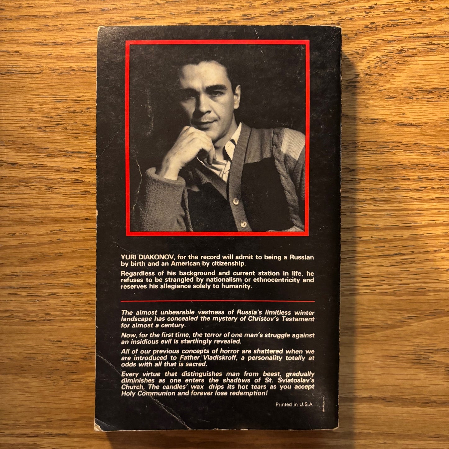 Yuri Diakonov - Christov's Testament - First Edition Paperback