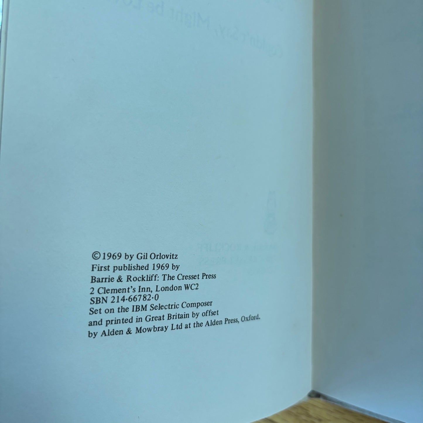 Gil Orlovitz - Couldn't Say, Might Be Love - First Edition