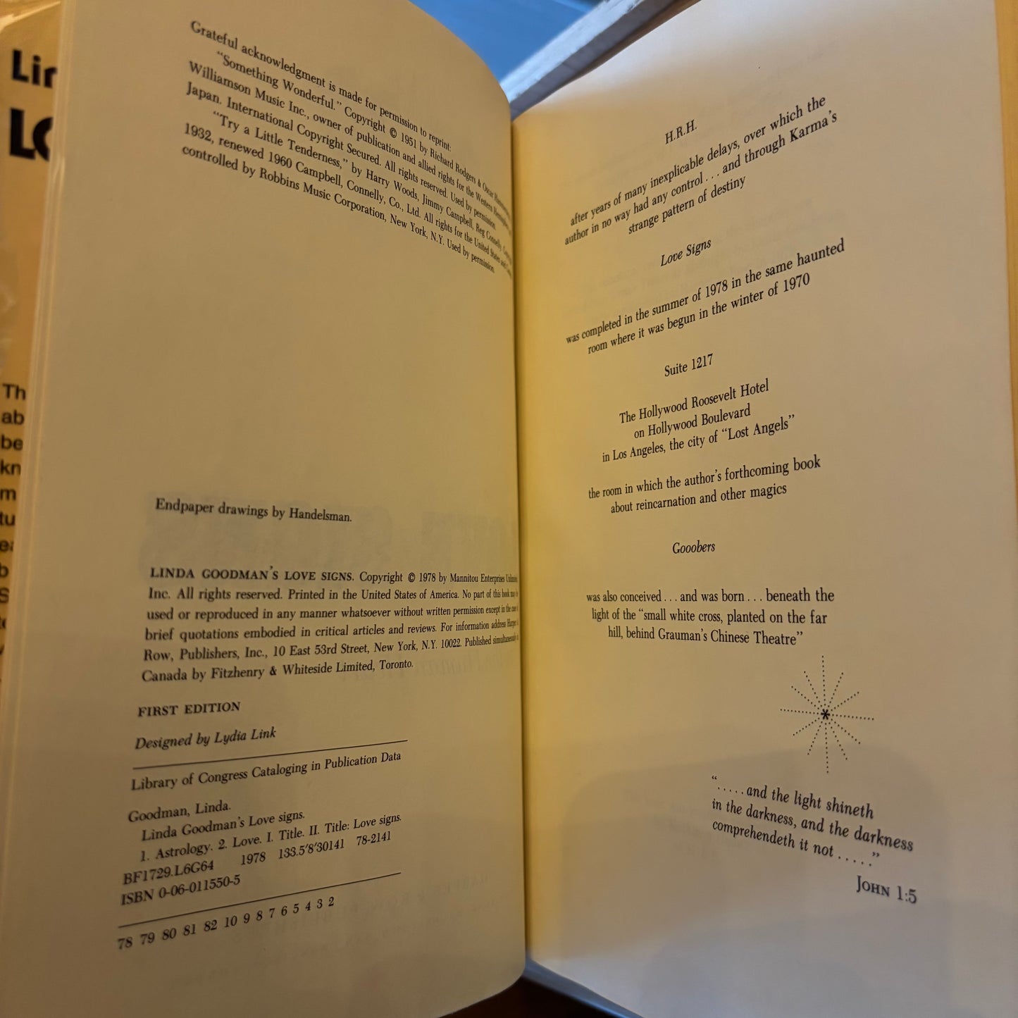 Linda Goodman - Love Signs - First Edition Second Printing